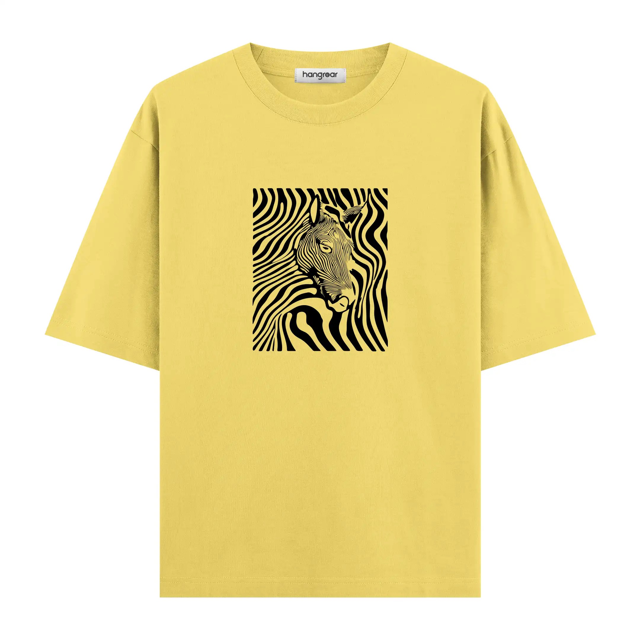 Line Art Horse - Oversize Tişört