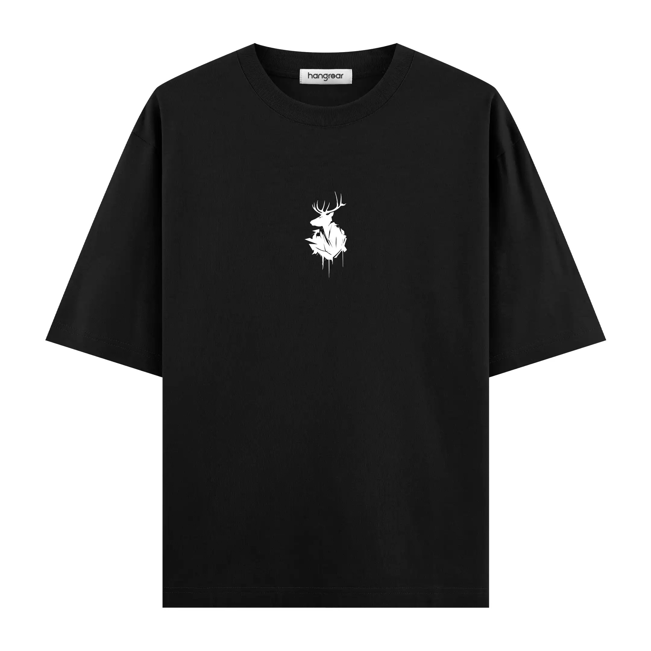 Dark Minimal Deer - Oversize Tişört