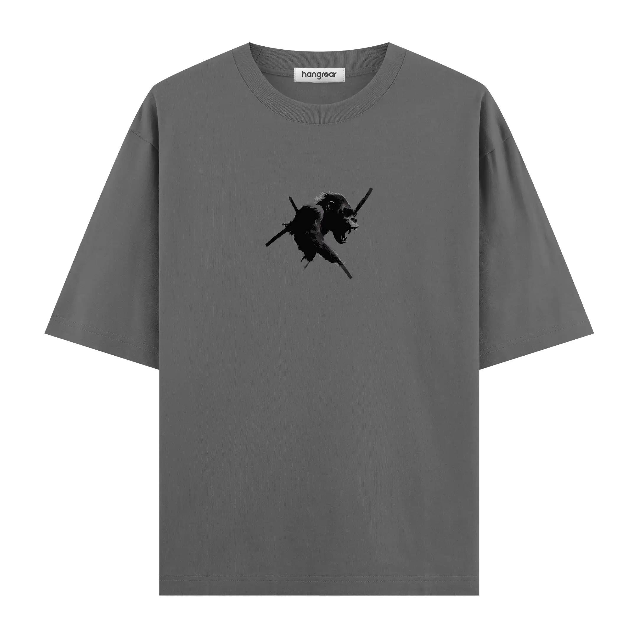Brush Art Gorilla Two - Oversize Tişört