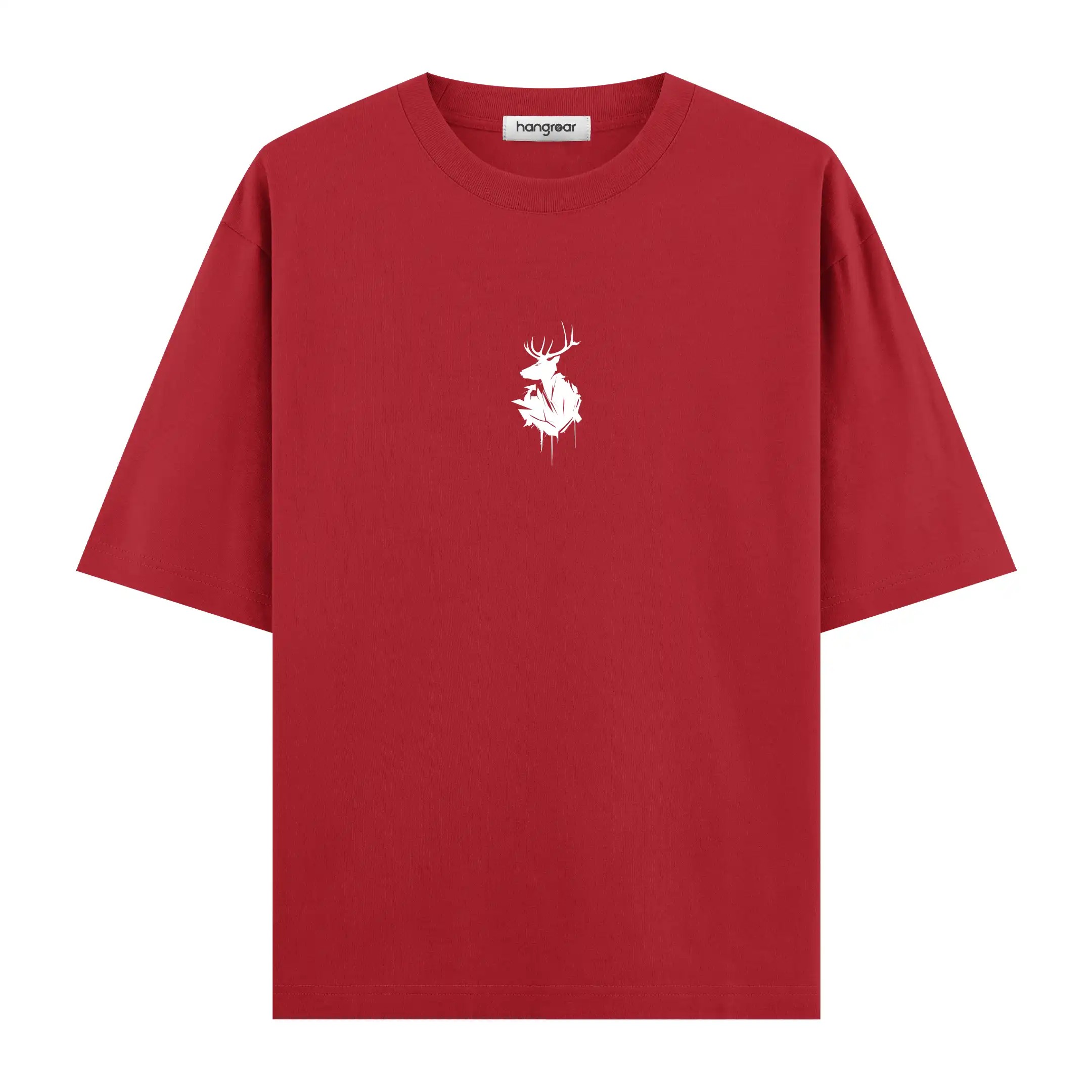Dark Minimal Deer - Oversize Tişört