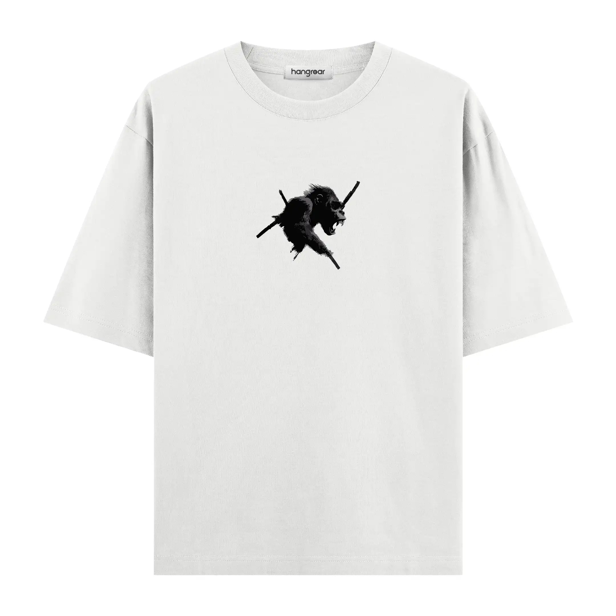 Brush Art Gorilla Two - Oversize Tişört