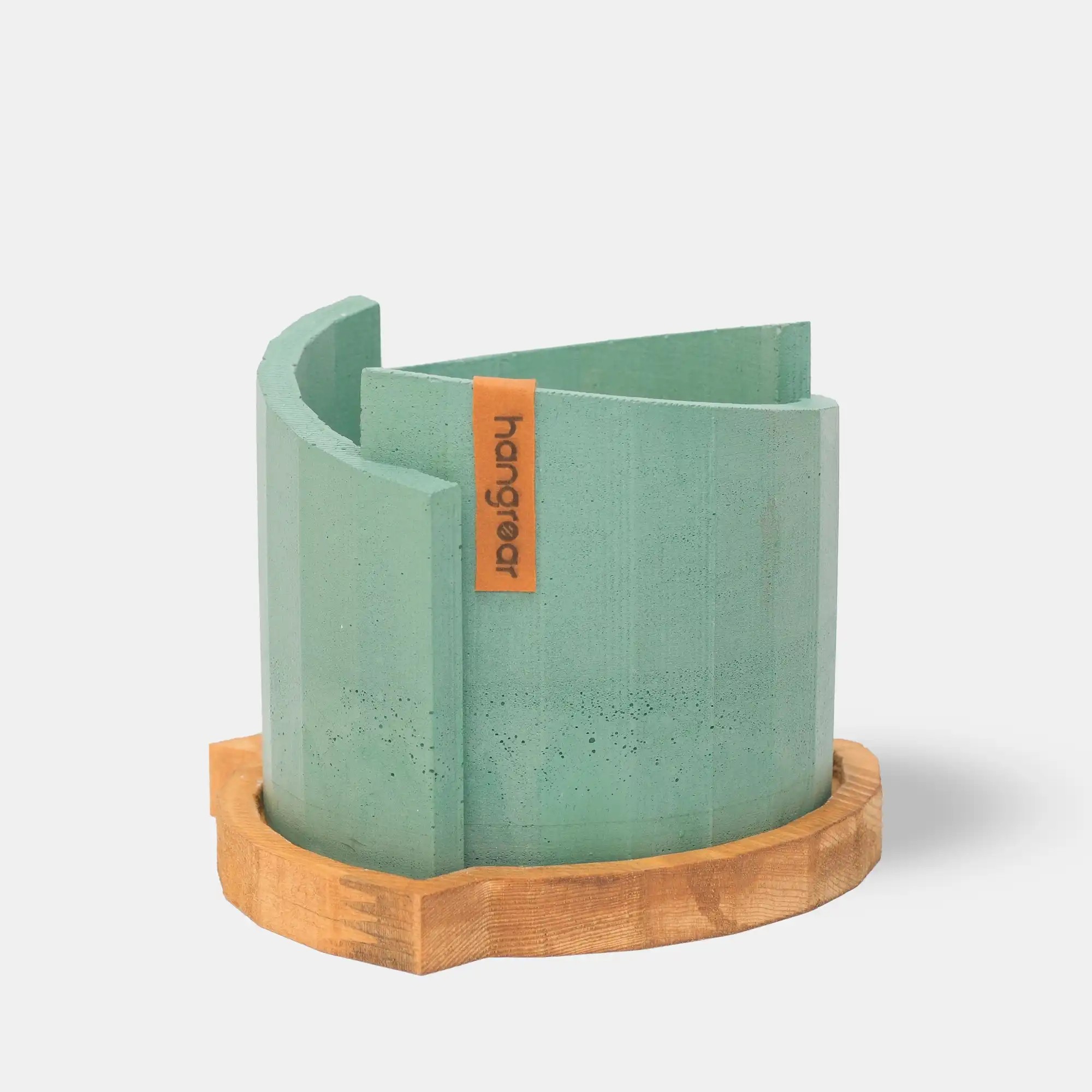 Abstract Flower Pot - Sea Green