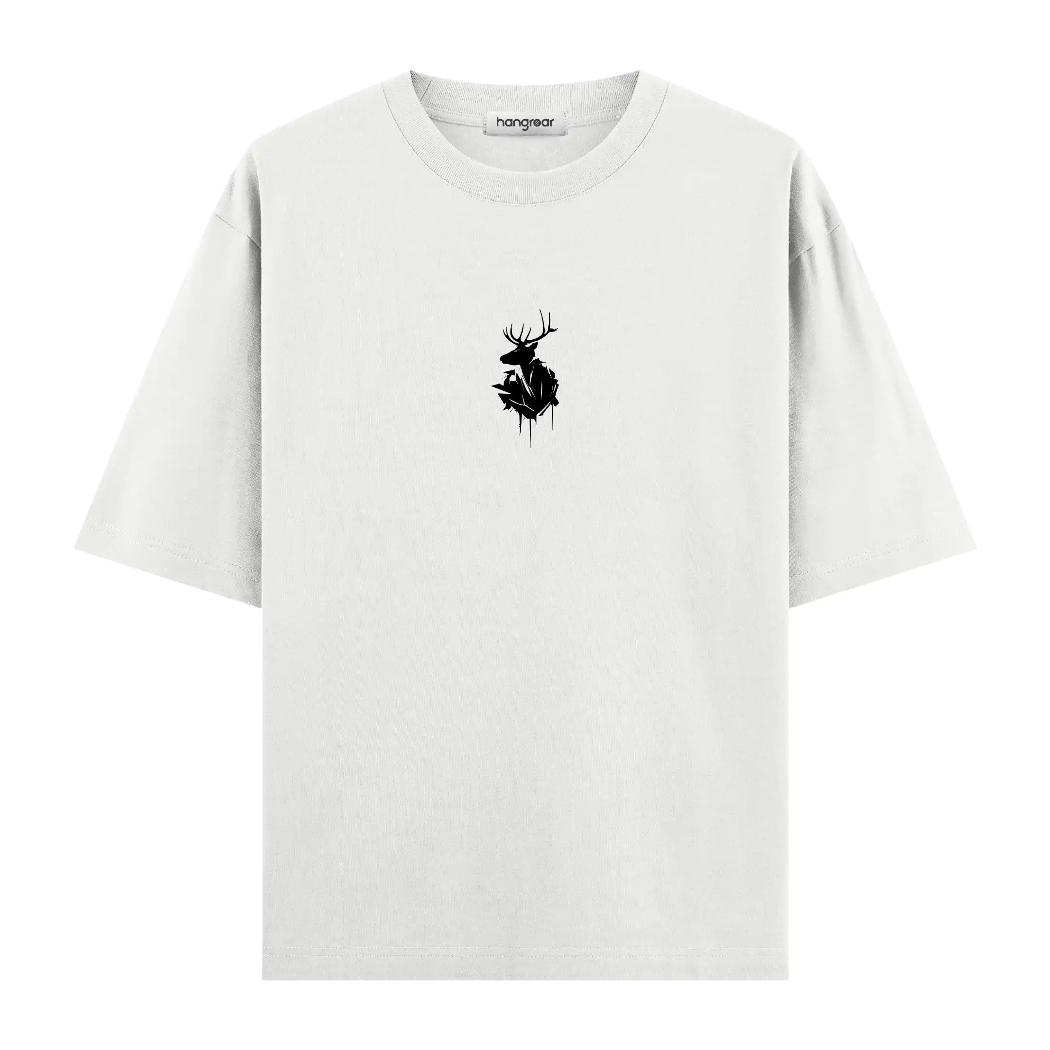 Dark Minimal Deer - Oversize Tişört