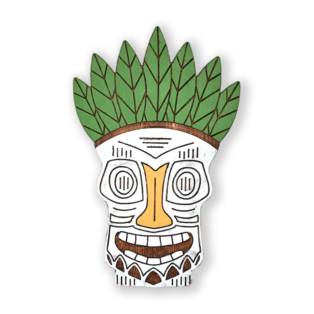 Smiling Tiki Mask Wall Art