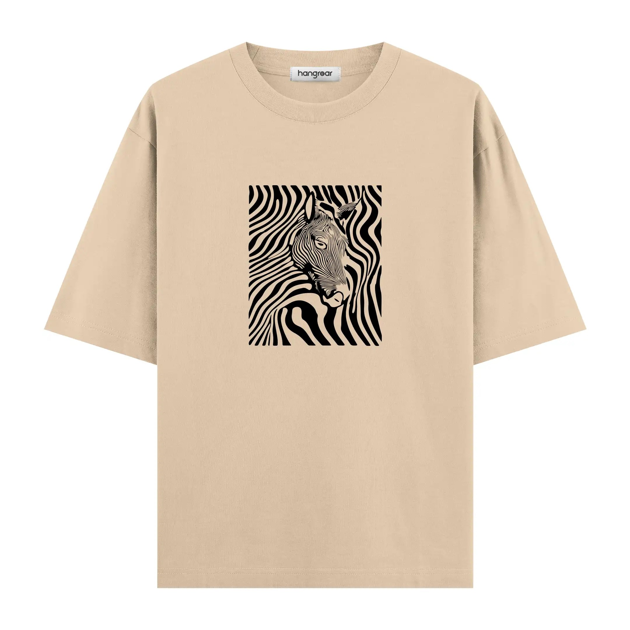 Line Art Horse - Oversize Tişört
