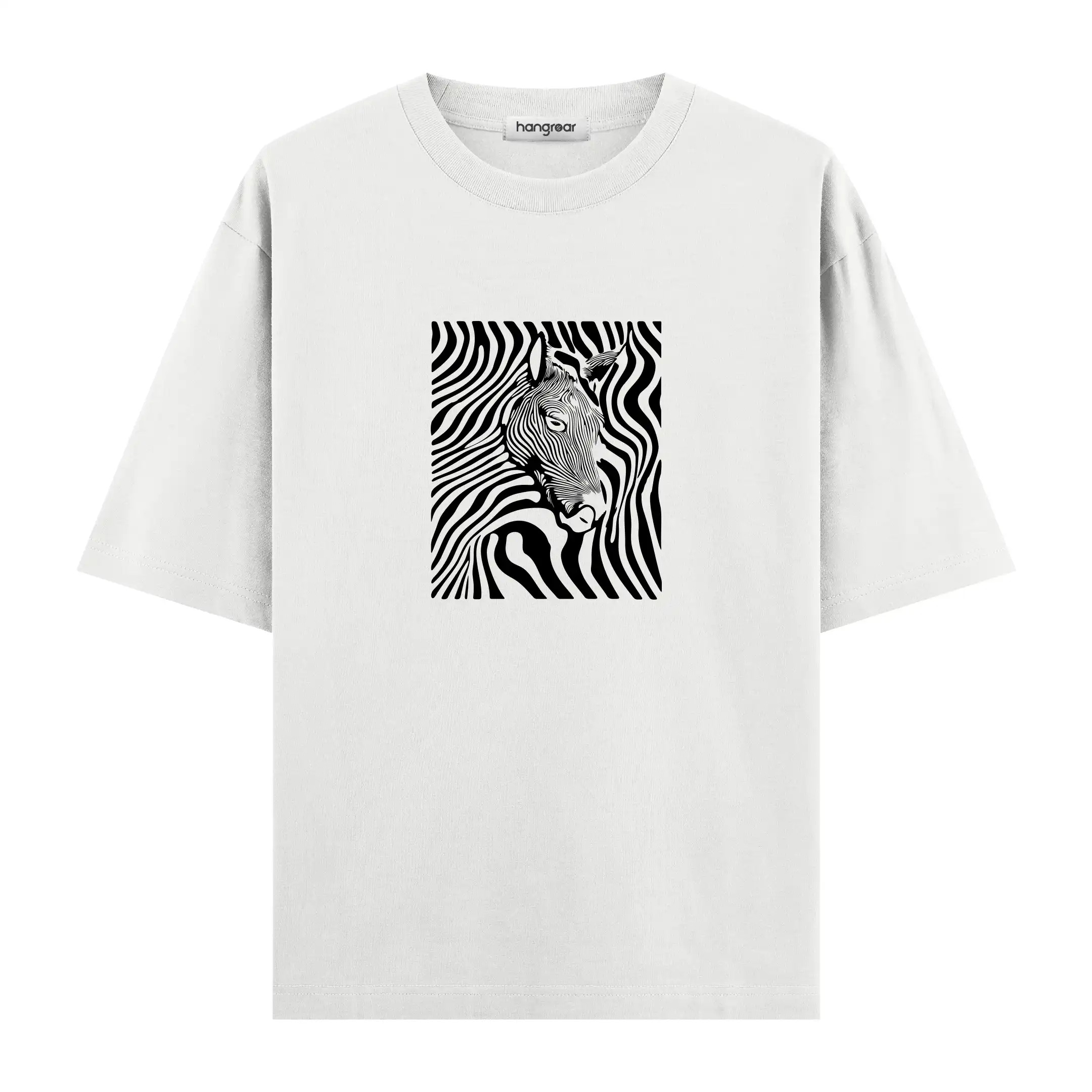 Line Art Horse - Oversize Tişört