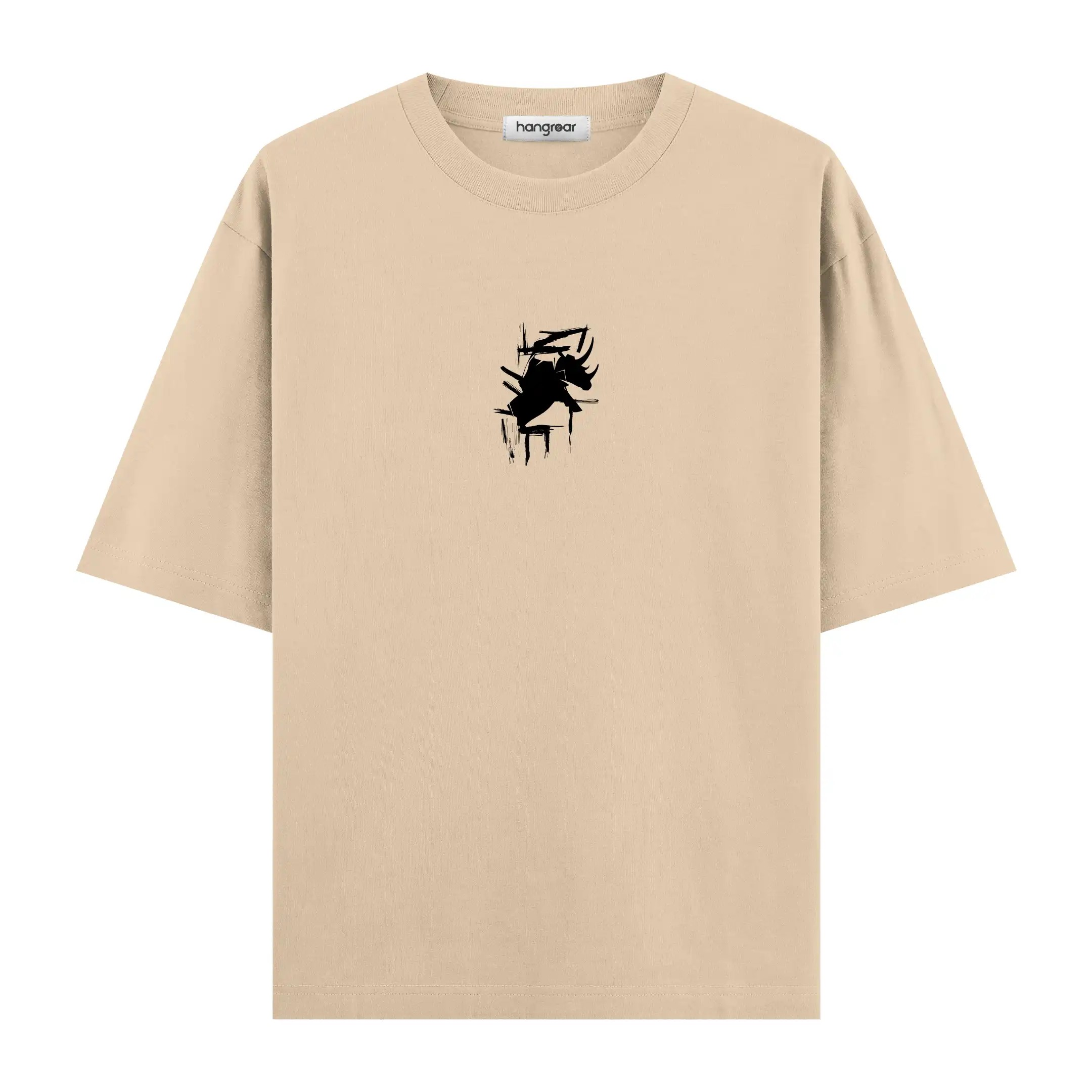 Dark Minimal Horse Two - Oversize Tişört