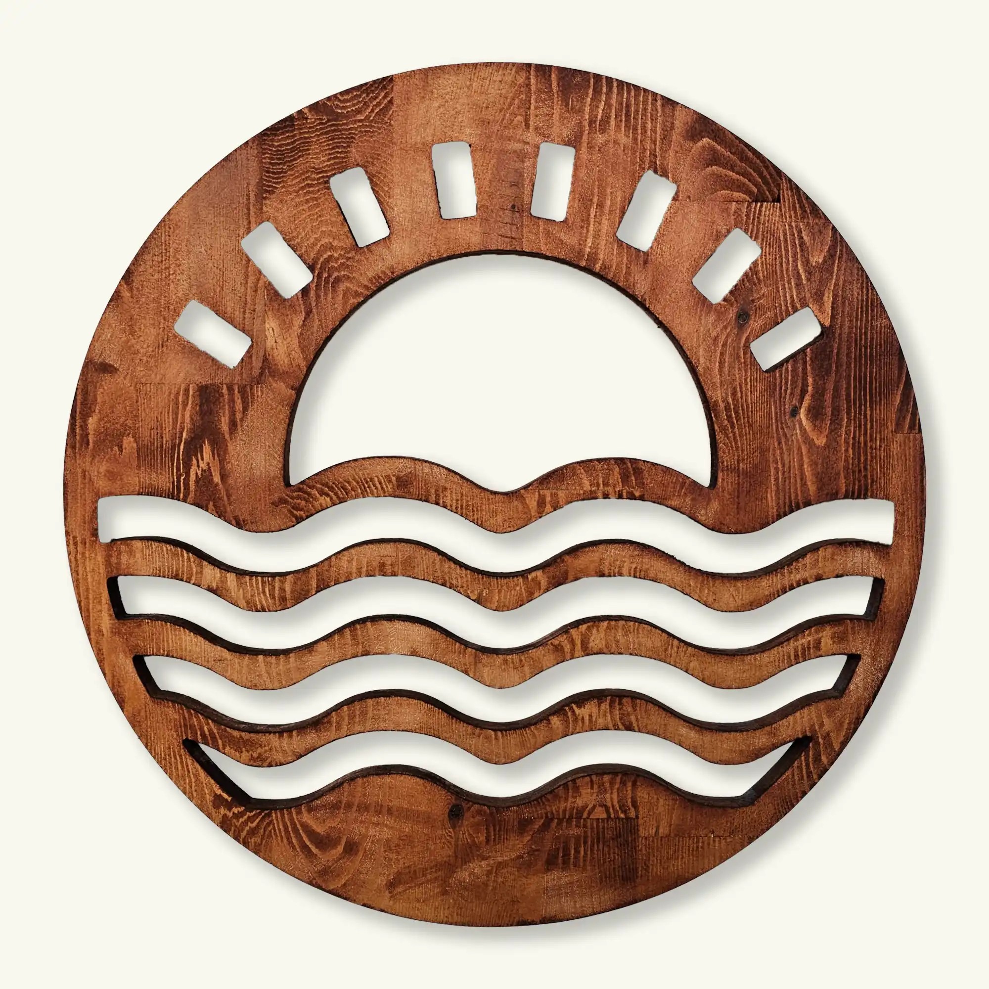 Rustic Sun & Wave Wall Art