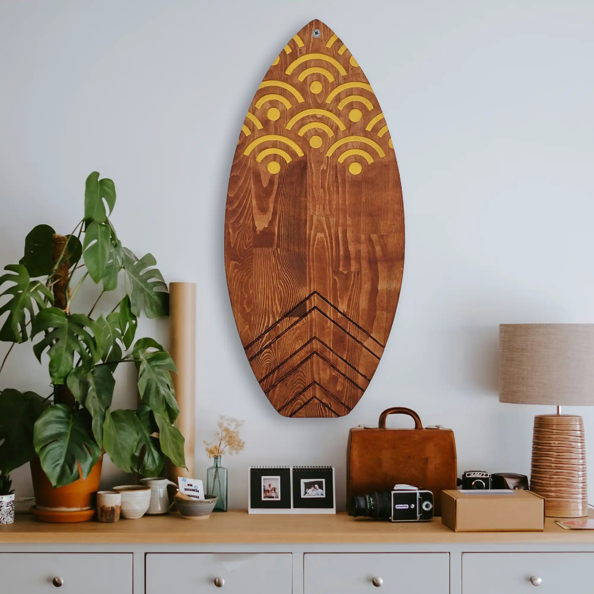 Yellow Decorative Surfboard