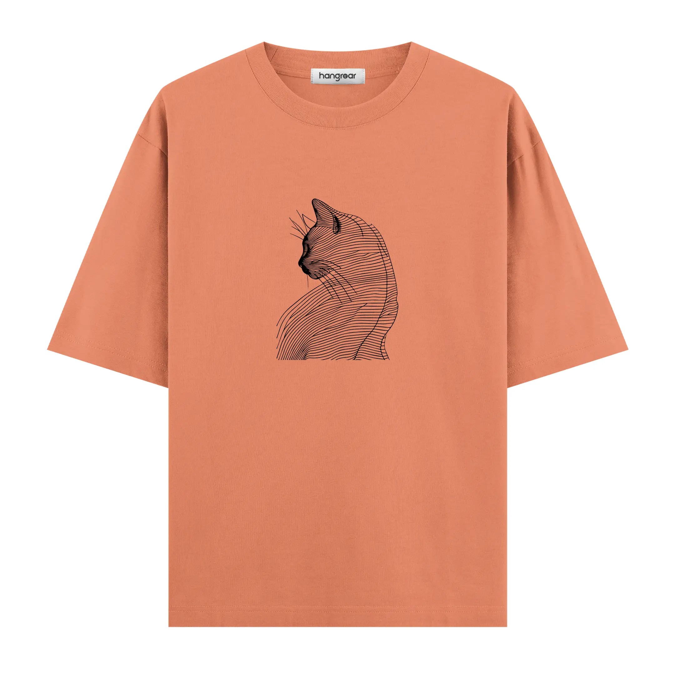 Cat Line - Oversize Tişört