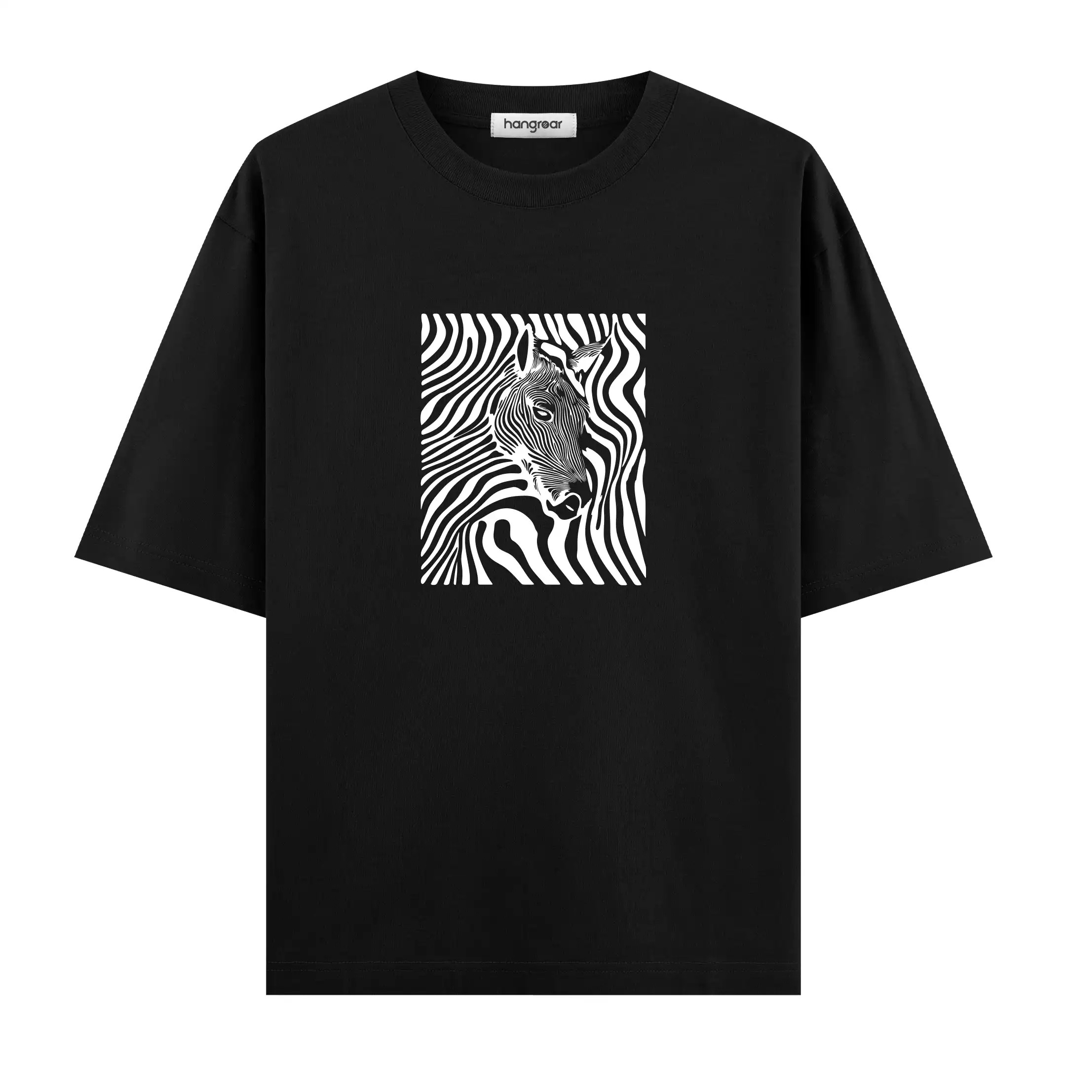 Line Art Horse - Oversize Tişört