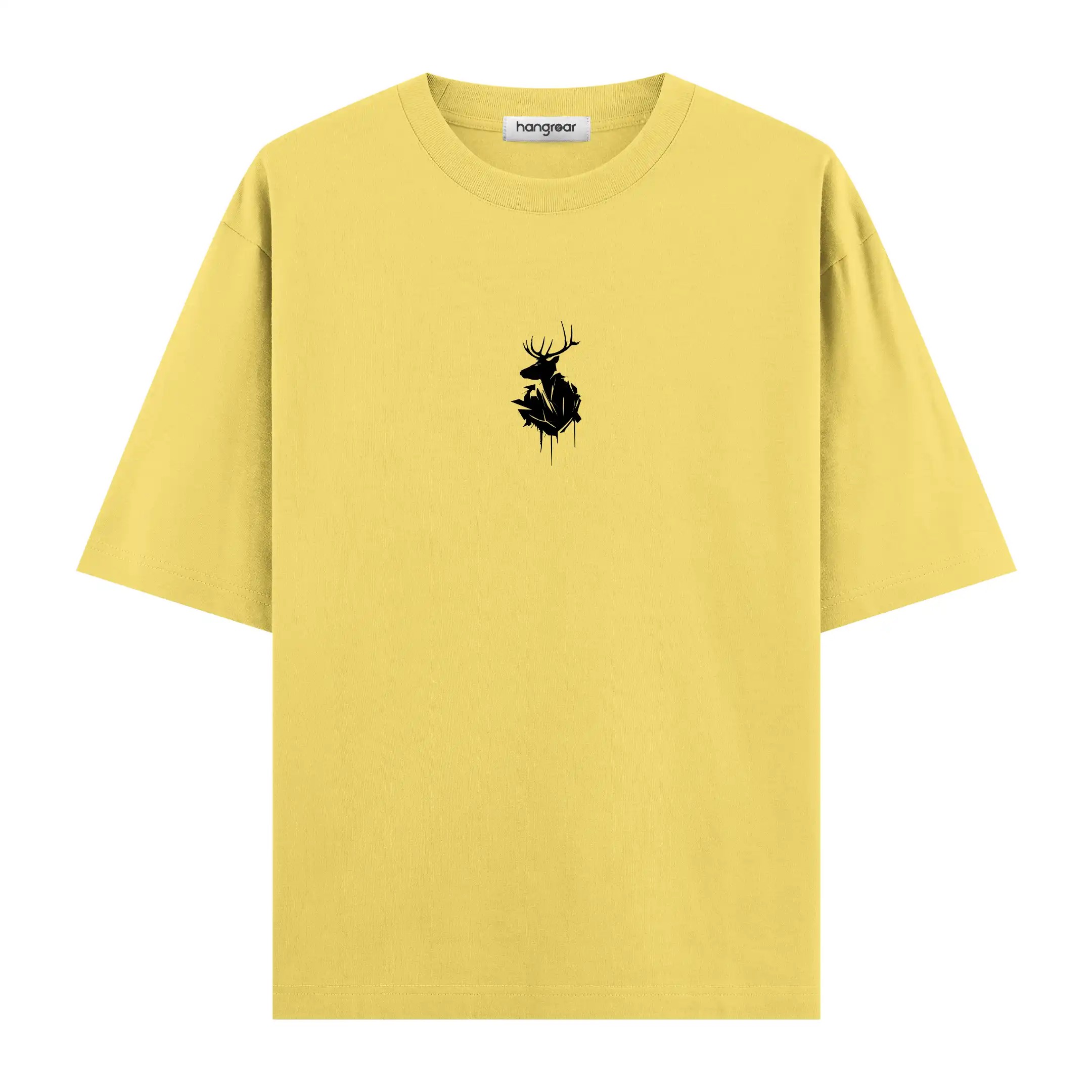 Dark Minimal Deer - Oversize Tişört