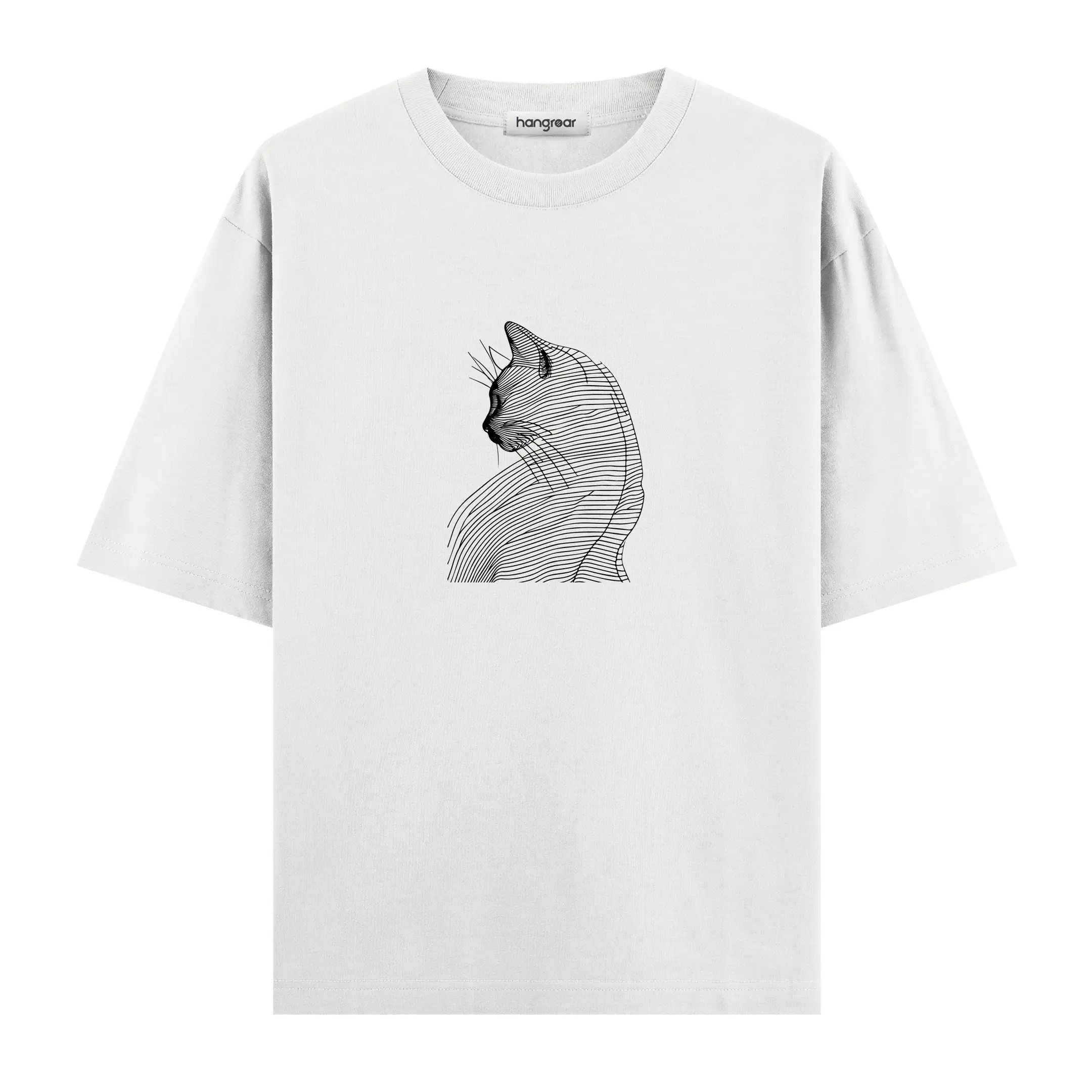 Cat Line - Oversize Tişört