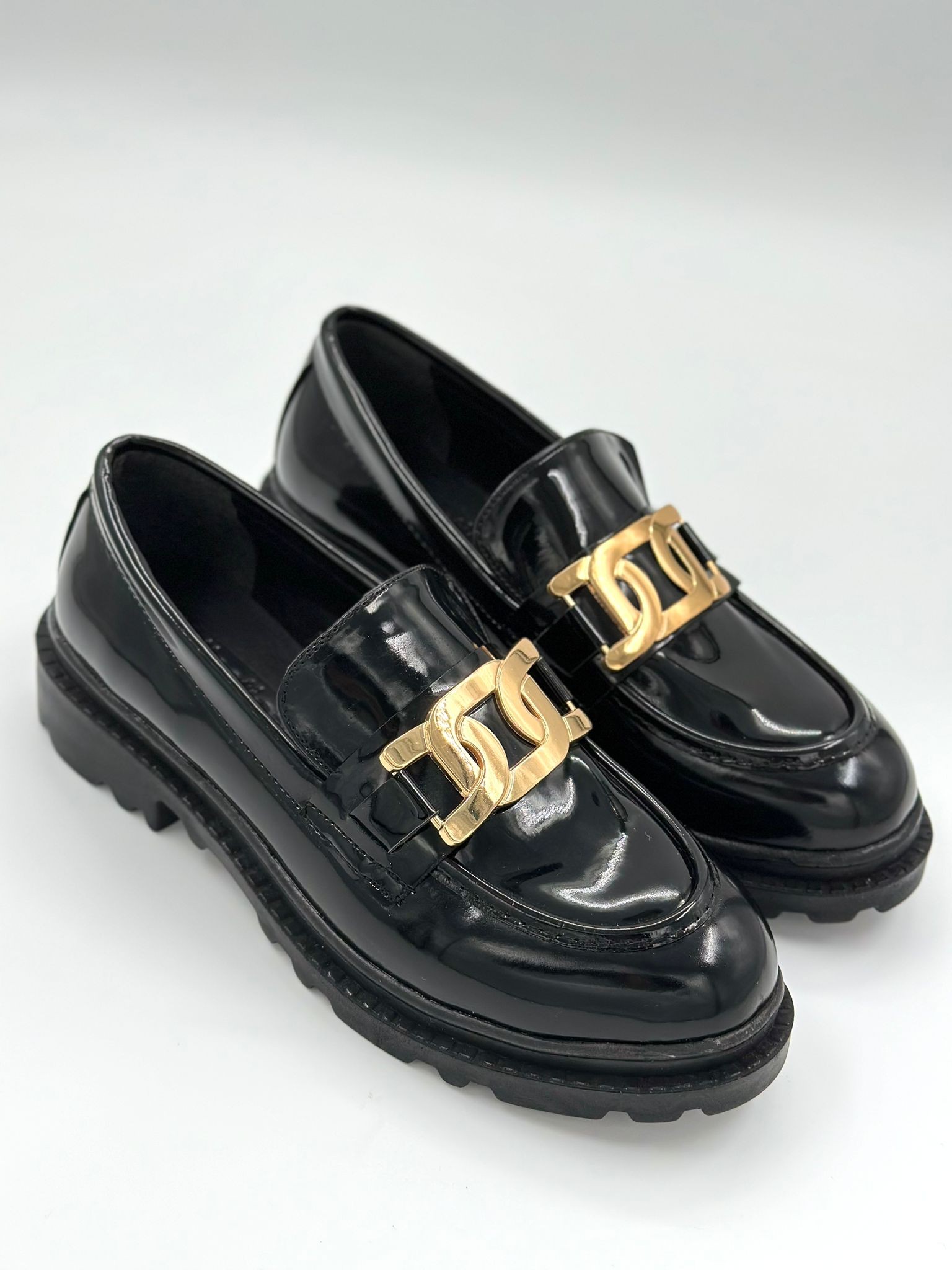 ZİNCİR GOLD DETAYLI LOAFER KOD 8245