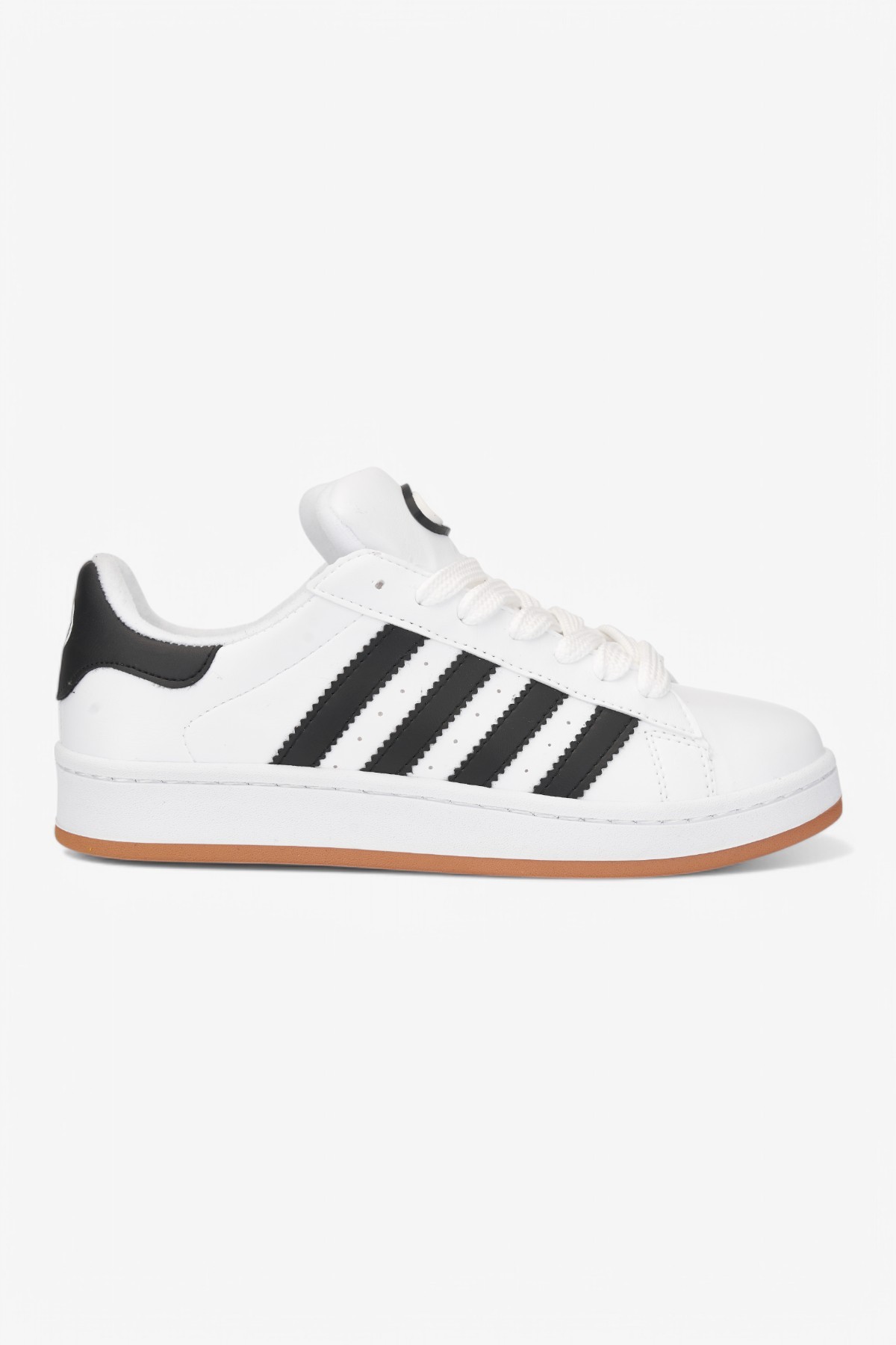 KADIN BEYAZ SİYAH ORTAPEDİK TABAN GÜNLÜK SPOR AYAKKABI SNEAKER KOD 2300