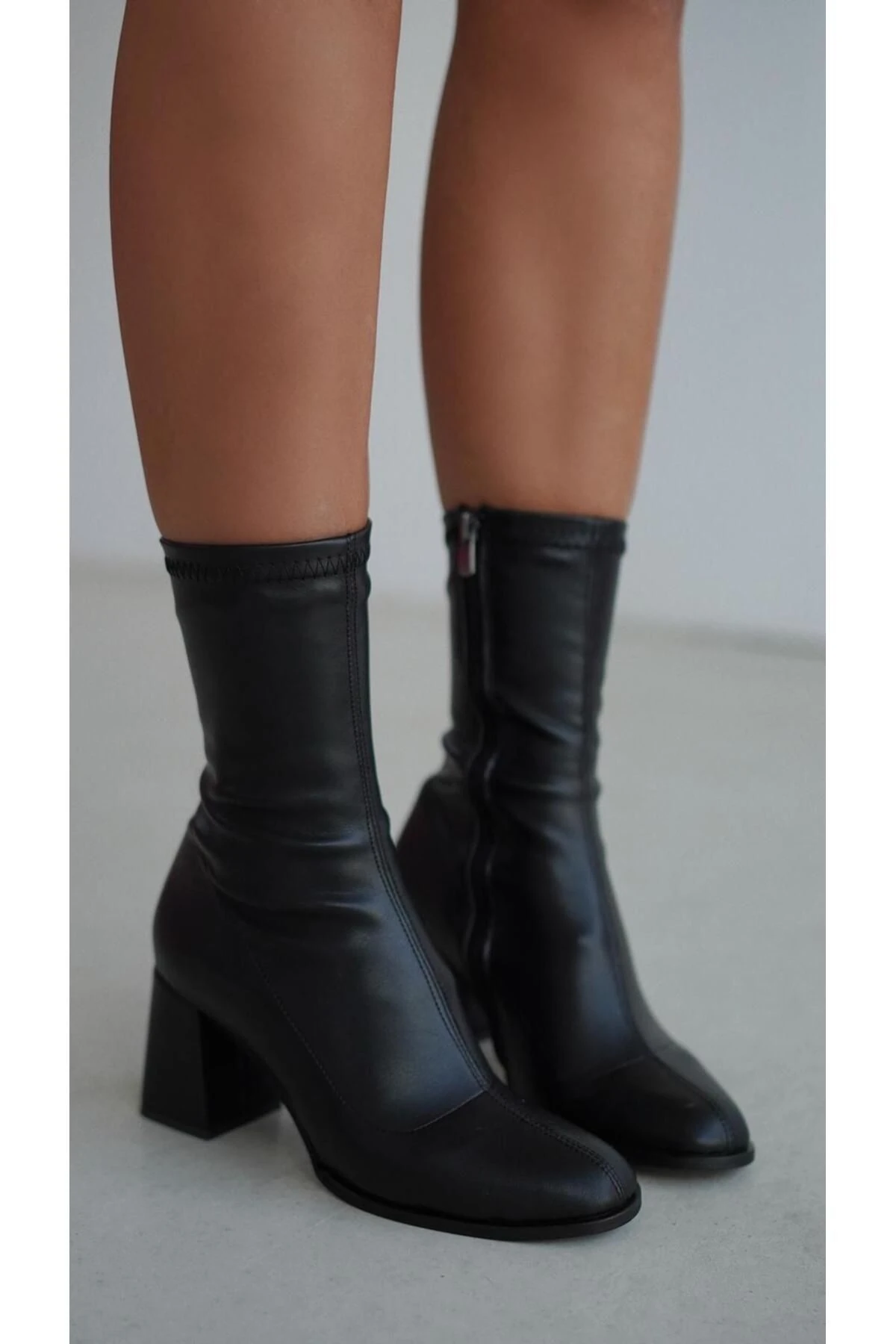 FERMUARLI ÇORAP STREÇ BOT KOD 100 - SİYAH