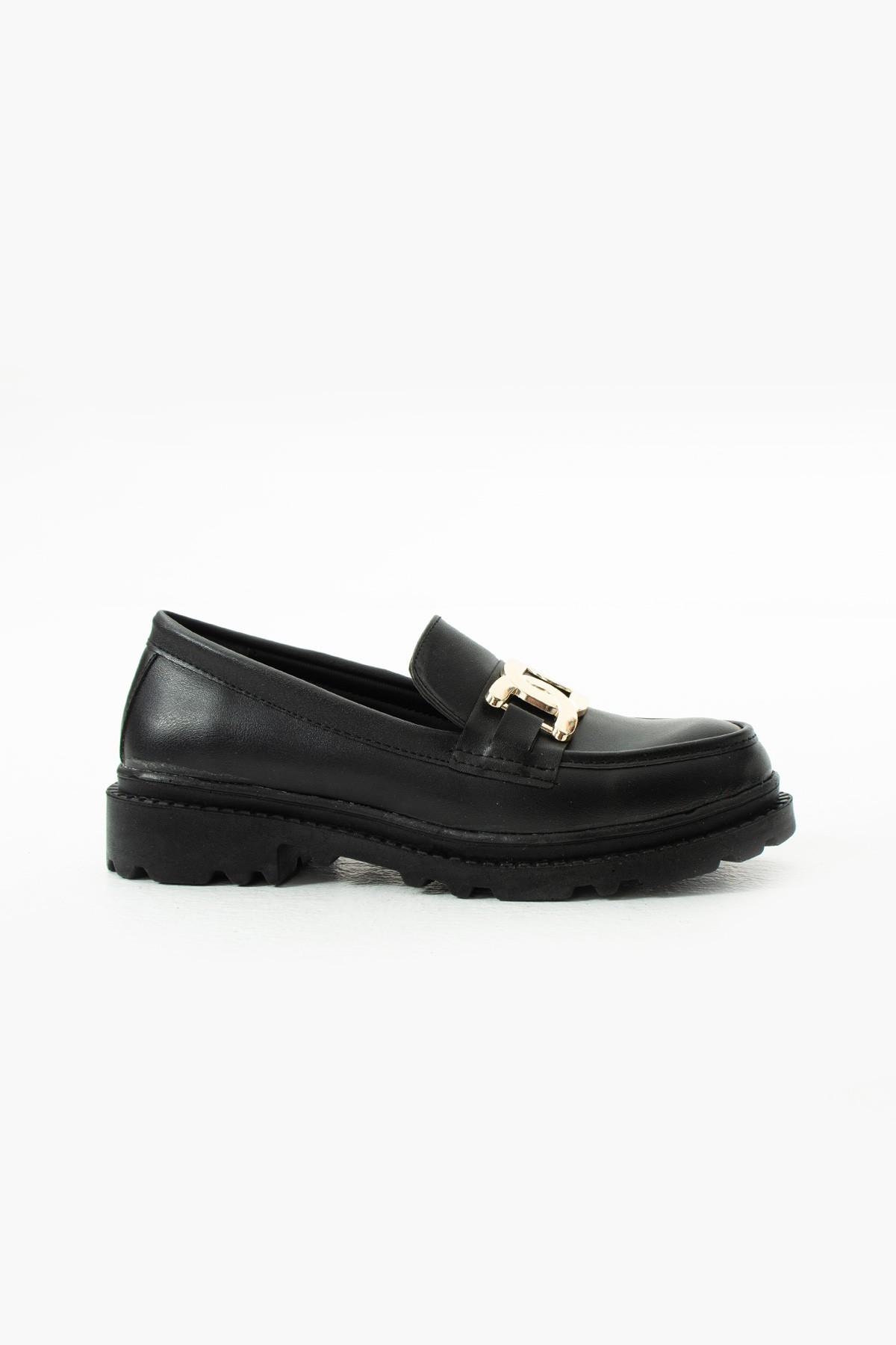 GOLD ZİNCİRLİ GÜNLÜK KALIN TABAN LOAFER KOD 8245