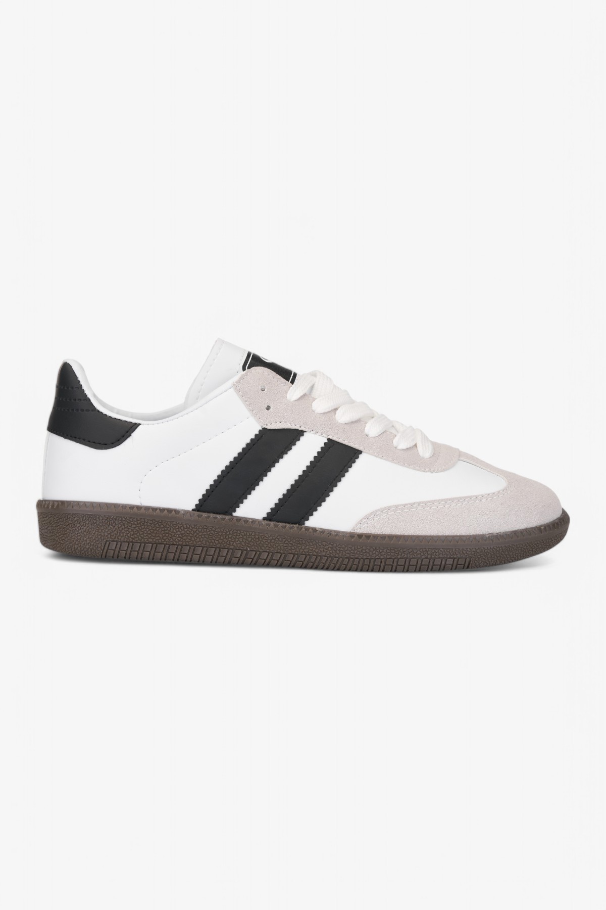 KADIN BEYAZ SİYAH ORTAPEDİK TABAN GÜNLÜK SPOR AYAKKABI SNEAKER KOD 2200 SMB