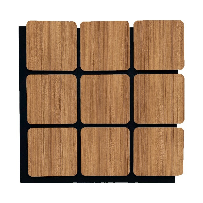 TEAK KARE AKUSTİK DUVAR PANELİ 60X60