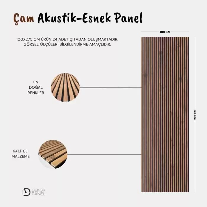 Çam Keçeli Slim Panel