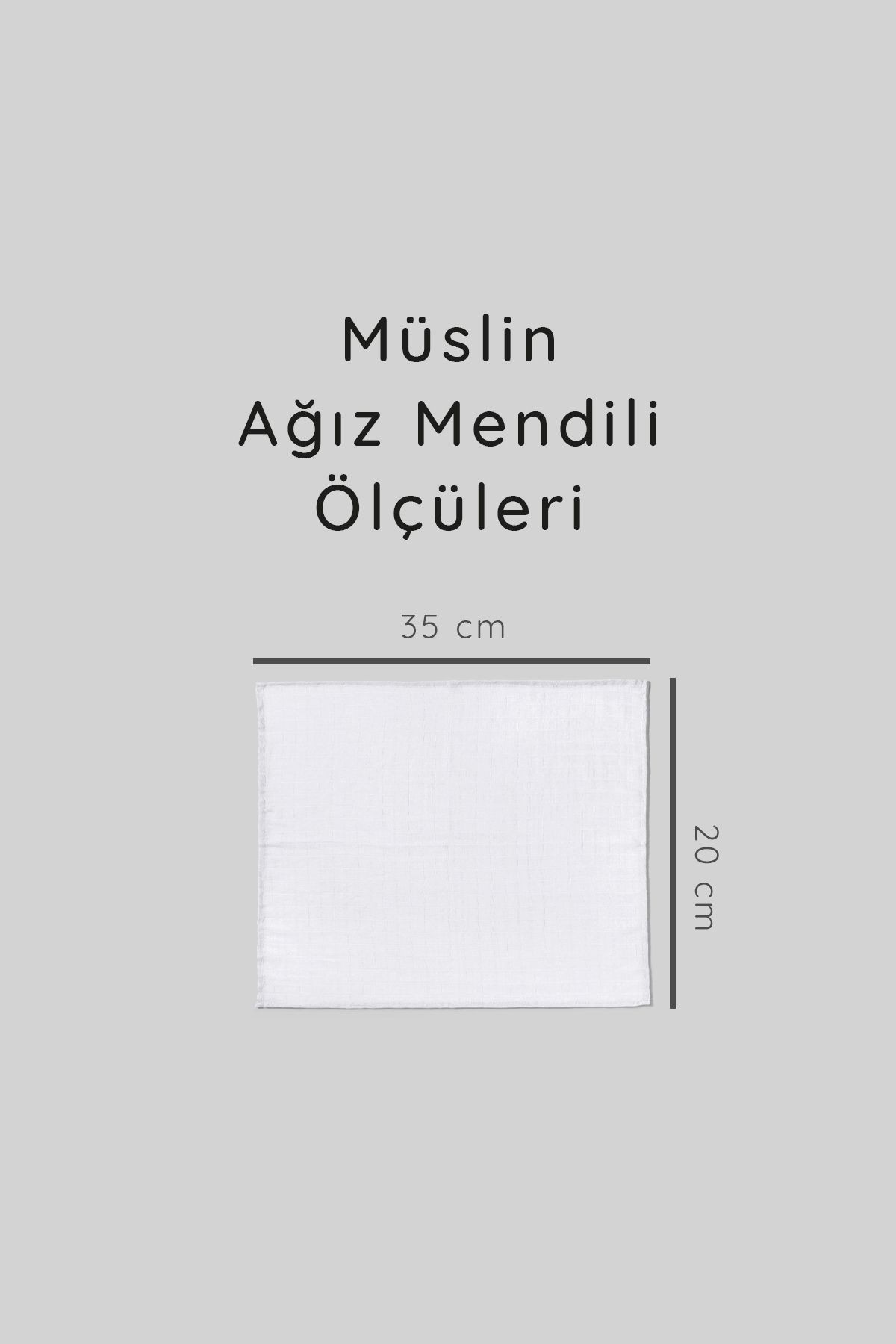 12'li Müslin Ağız Mendili, Omuz Bezi, Ter Bezi Çift Kat Dikimli 35x20 cm - ZTAGIZMENDİLİ