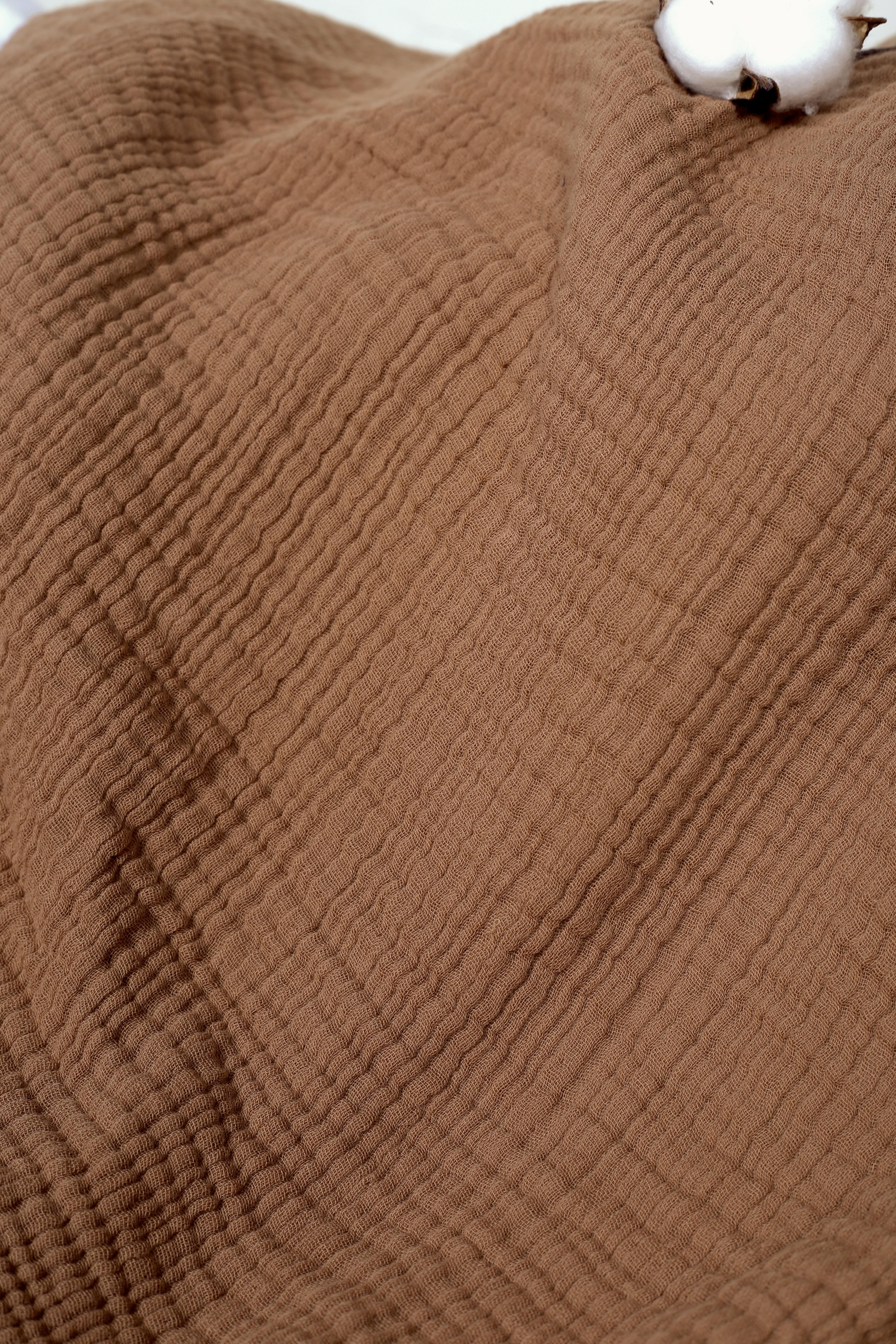 Müslin Püsküllü 4 Katlı Müslin Battaniye 90x120 cm