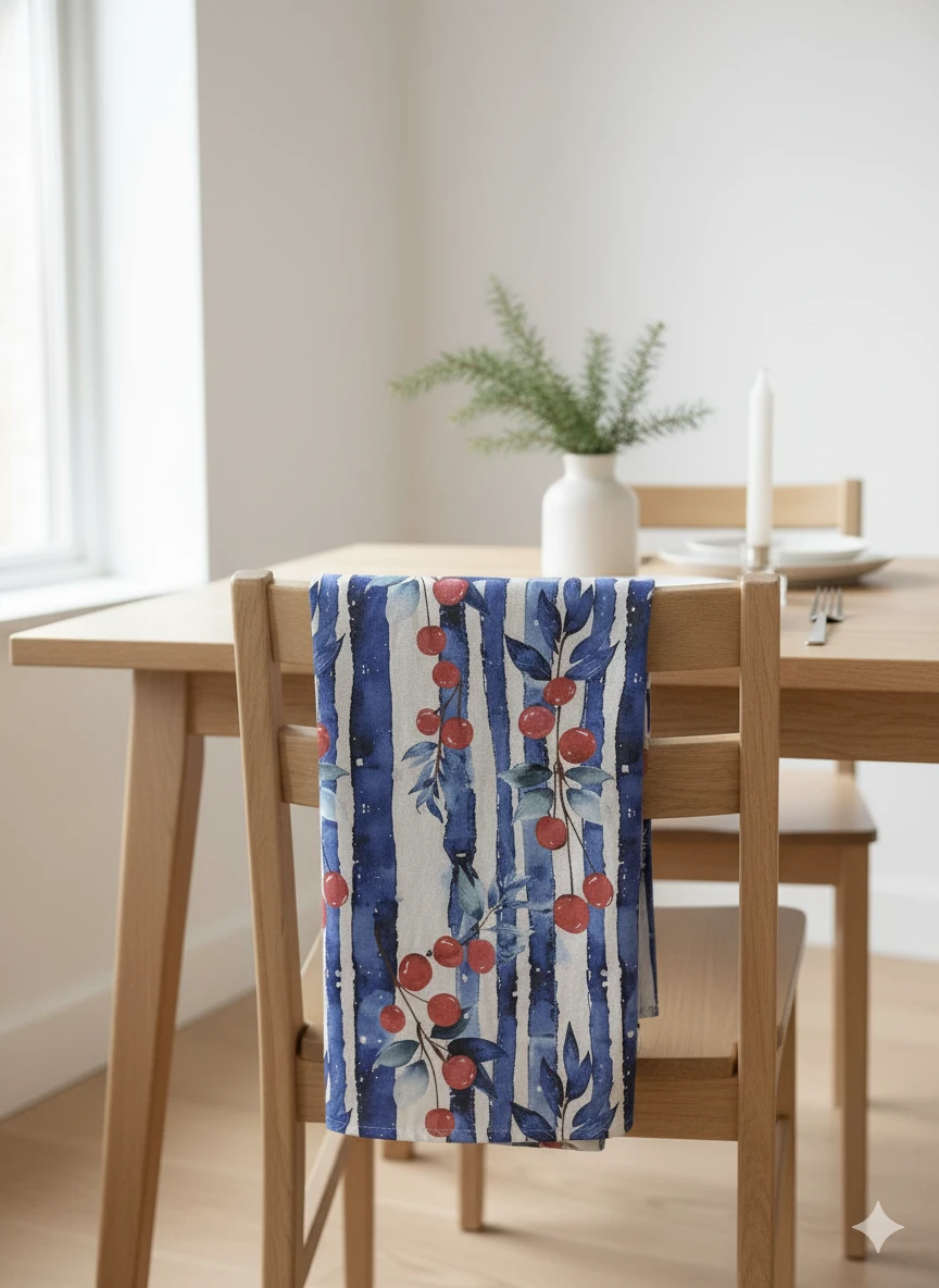 Christmas | %100 Pamuk Baskılı Kurulama Bezi – 40×60 cm Yılbaşı Temalı