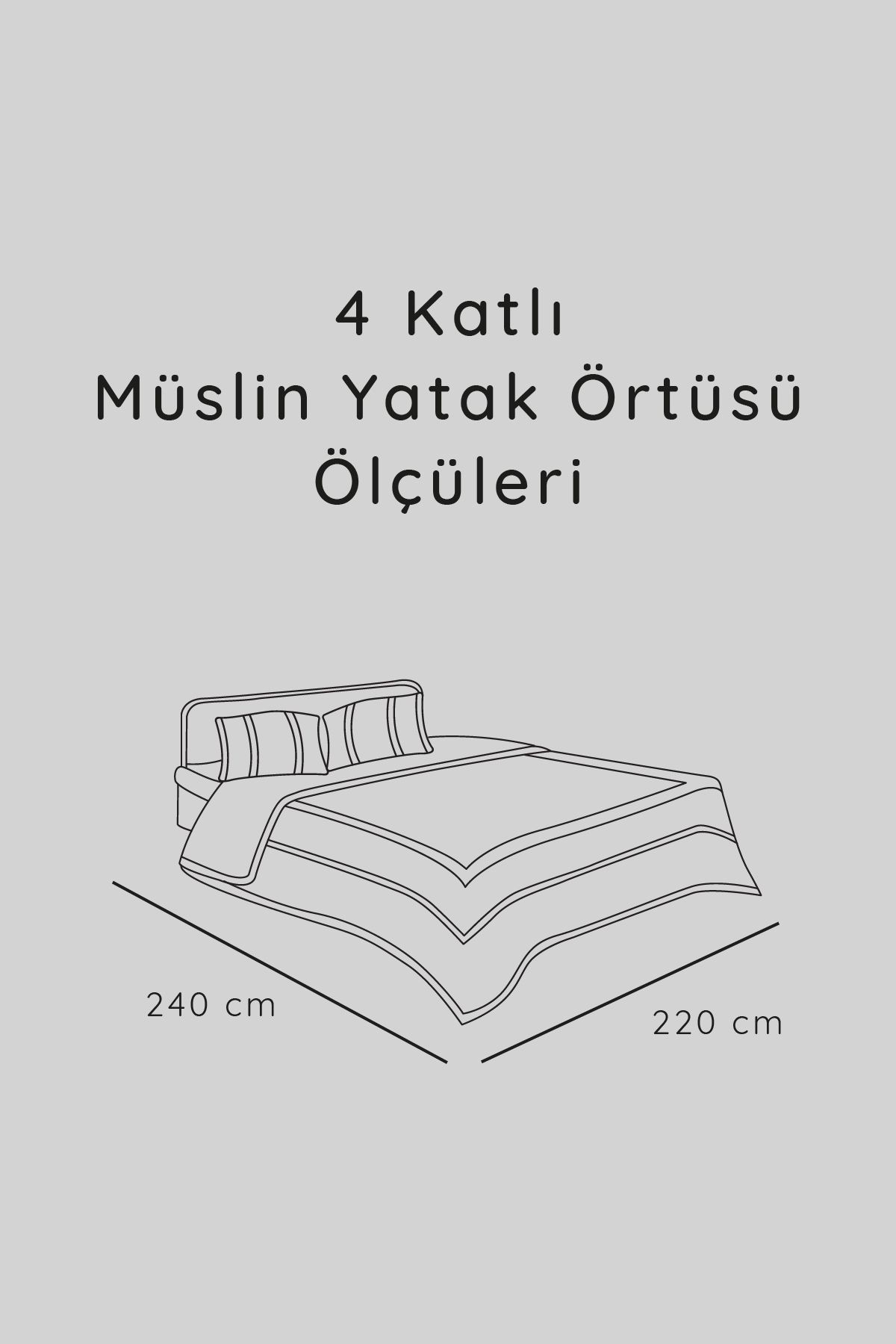 Çift Kişilik 4 Katlı Müslin Yatak Örtüsü - ZTYATAKORTUSU