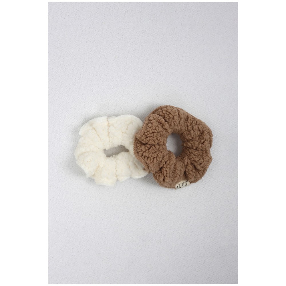 Kadın 2'li Puffy Lastik Toka Seti Scrunchie