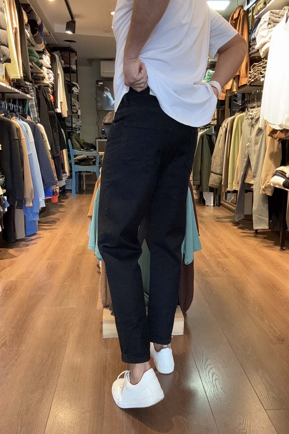 Siyah BoyFriend Denim Pantolon DNT-PNT-SIY