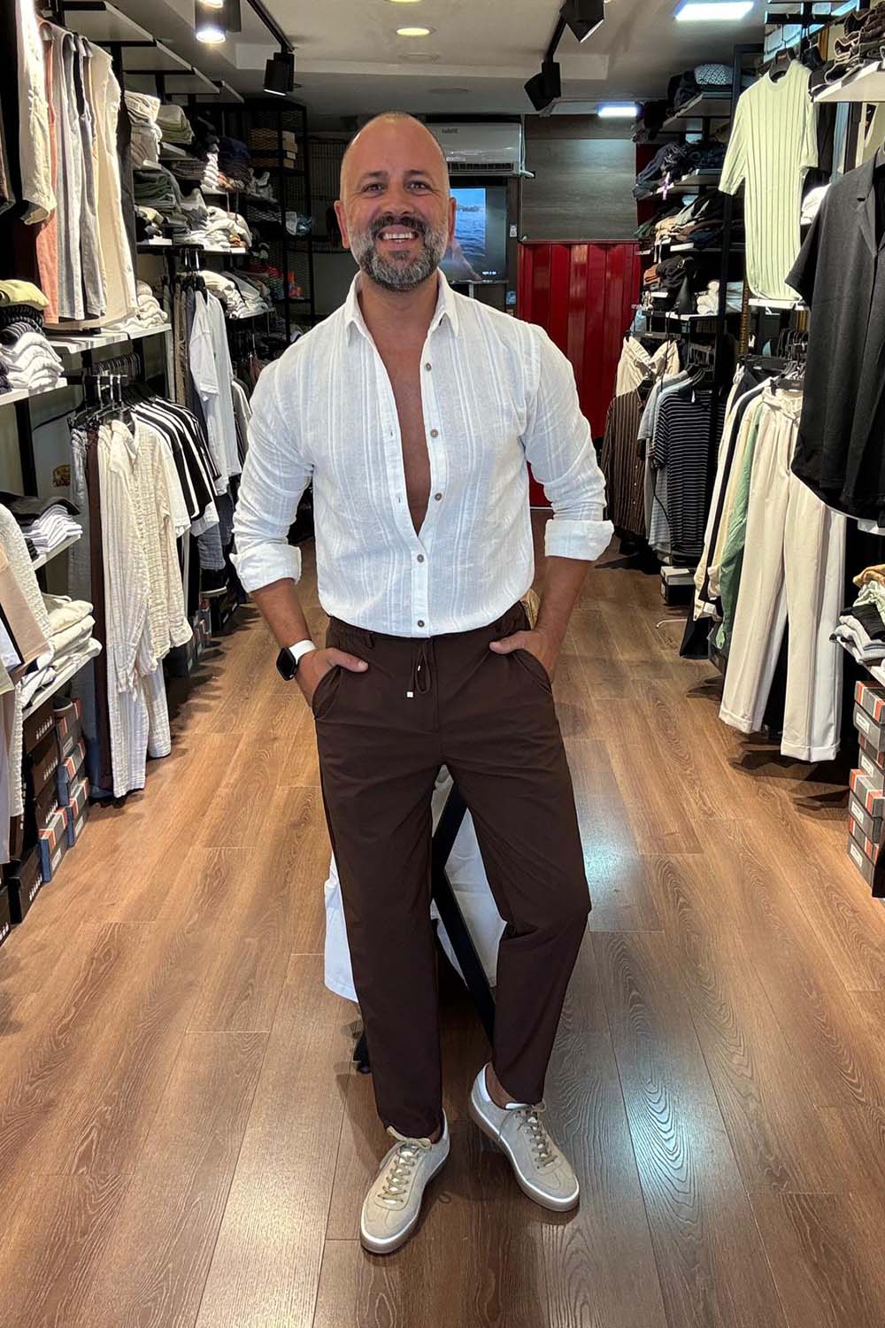 Erkek Bel Bağcıklı Boyfriend Kalıp Paraşut Kumaş Pantolon PNT4071