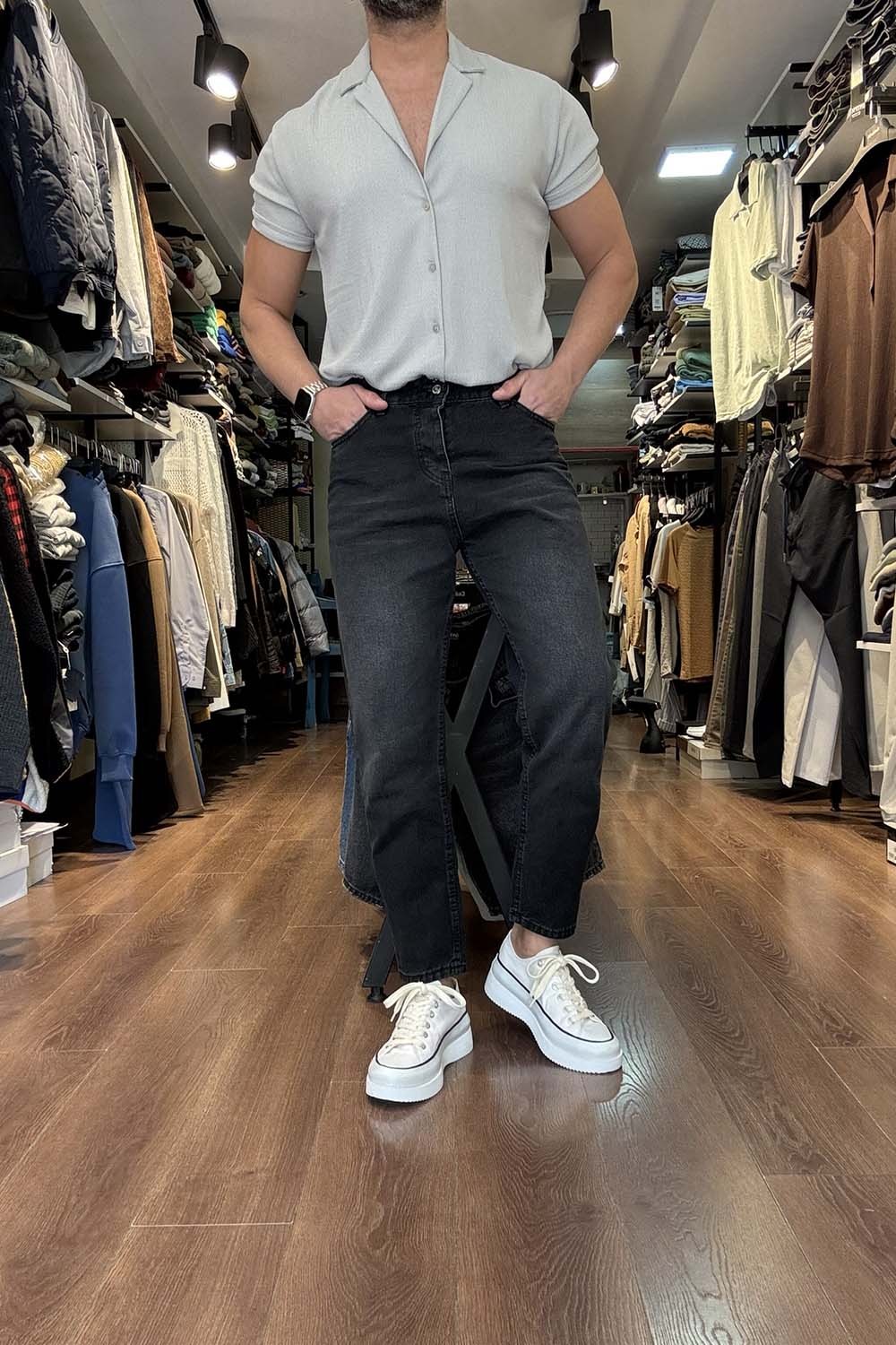 Erkek Antrasit BoyFriend Denim Pantolon PNT2301