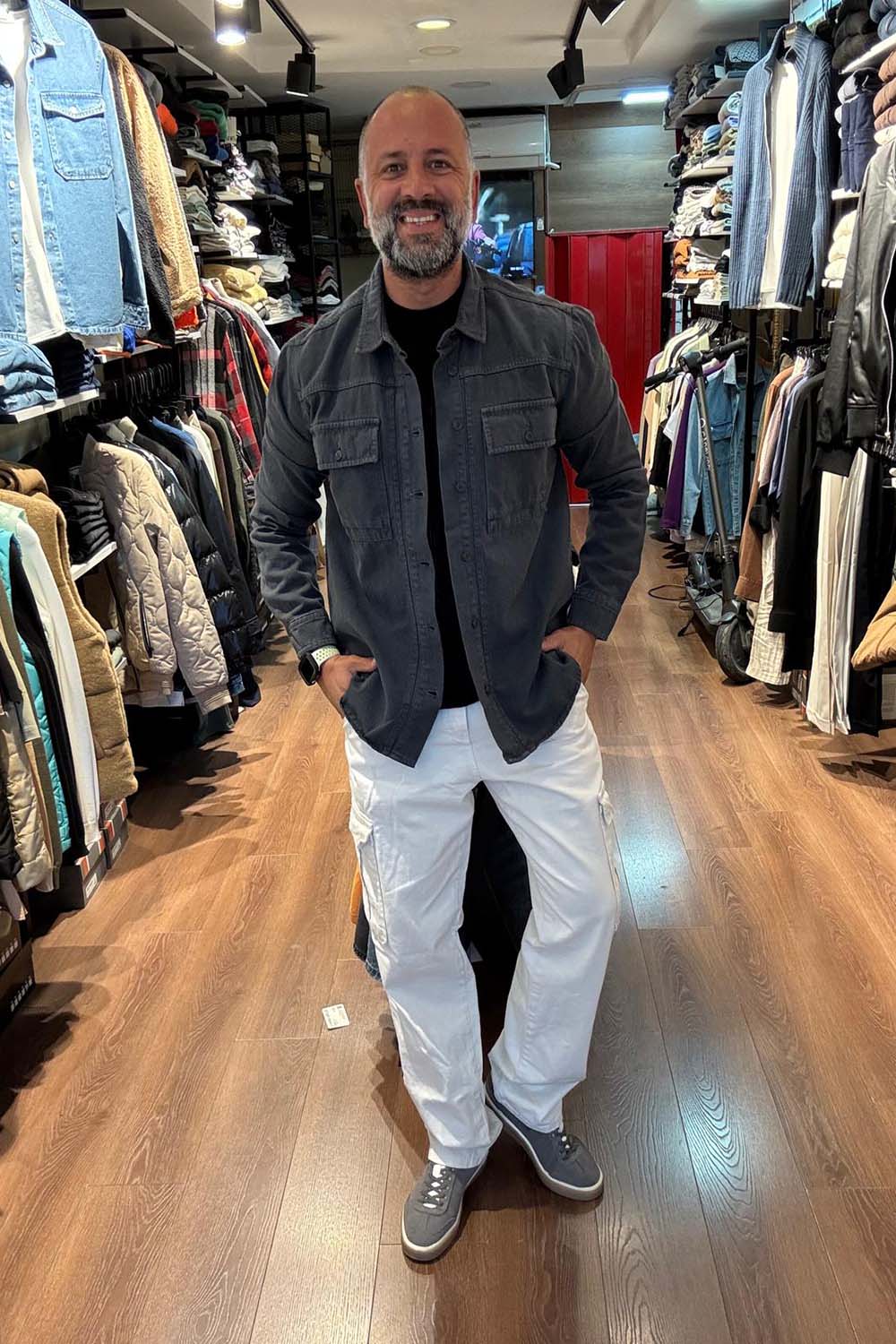 Erkek Çift Cep Detaylı Kot Gömlek-Ceket GML176