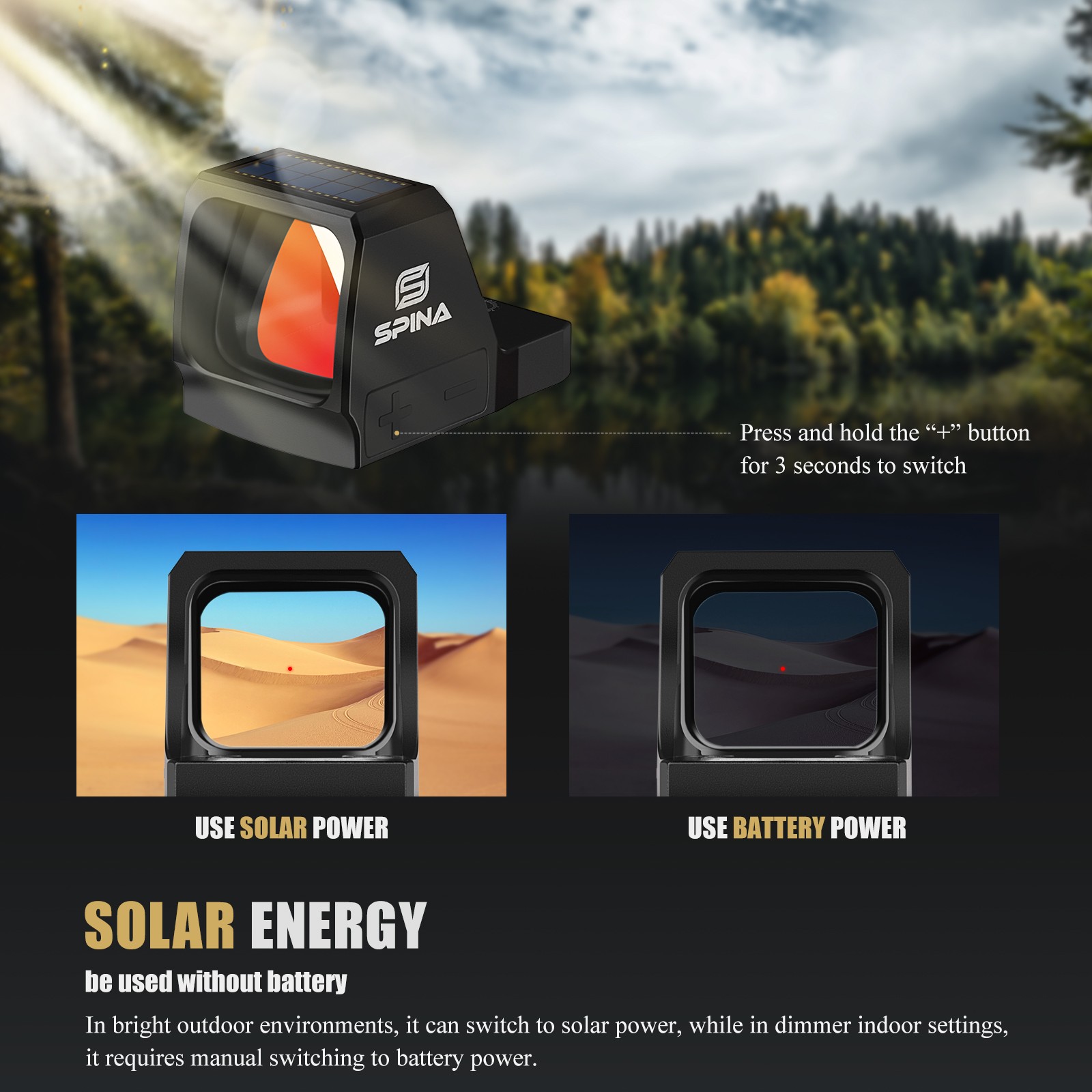 SPINA Scorner Pro 1-22x25 (RD097) Solar Reddot