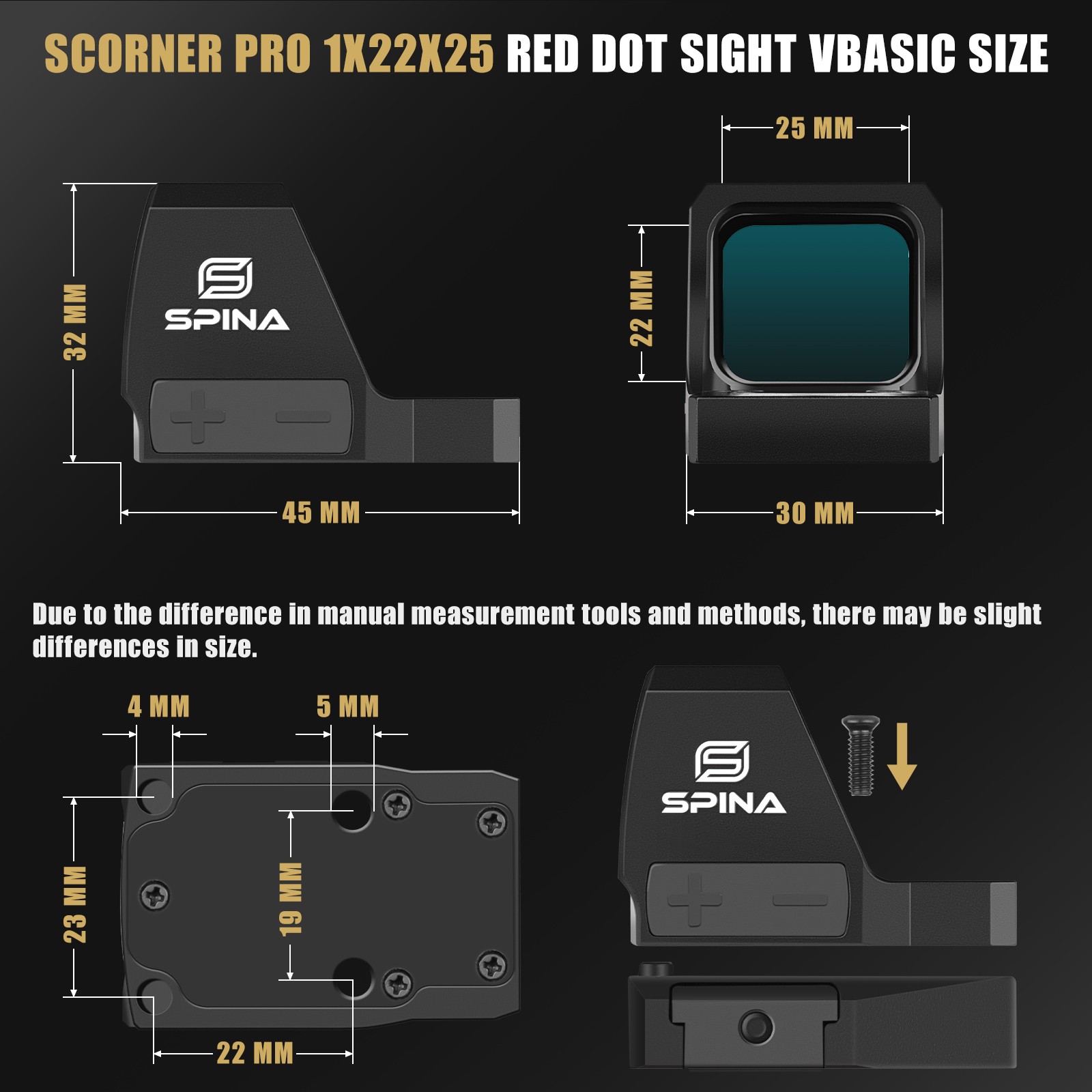 SPINA Scorner Pro 1-22x25 (RD097) Solar Reddot