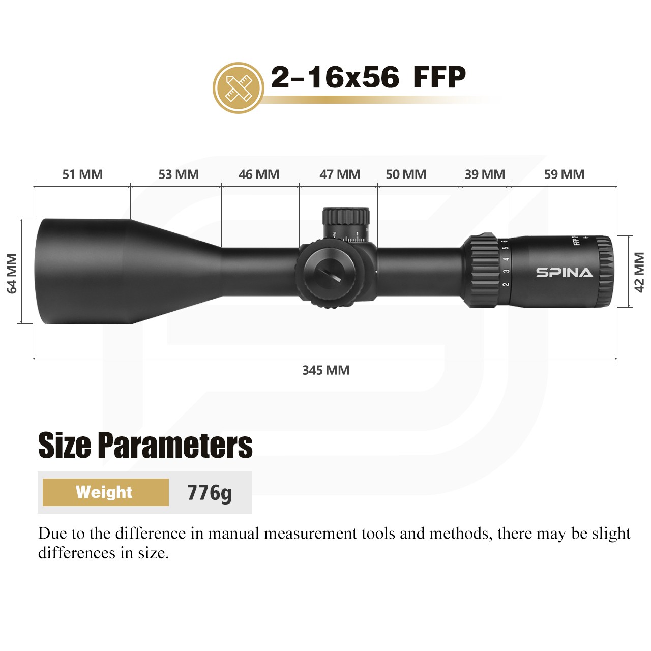 Spina Falconpoint 2-16×56 FFP (SCFF-2316) Rifle Scope
