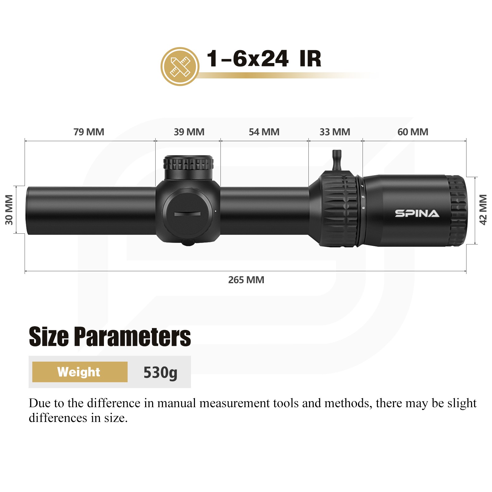 SPINA Novaforce 1-6X24 LVPO (SCFF-2325) Rifle Scope
