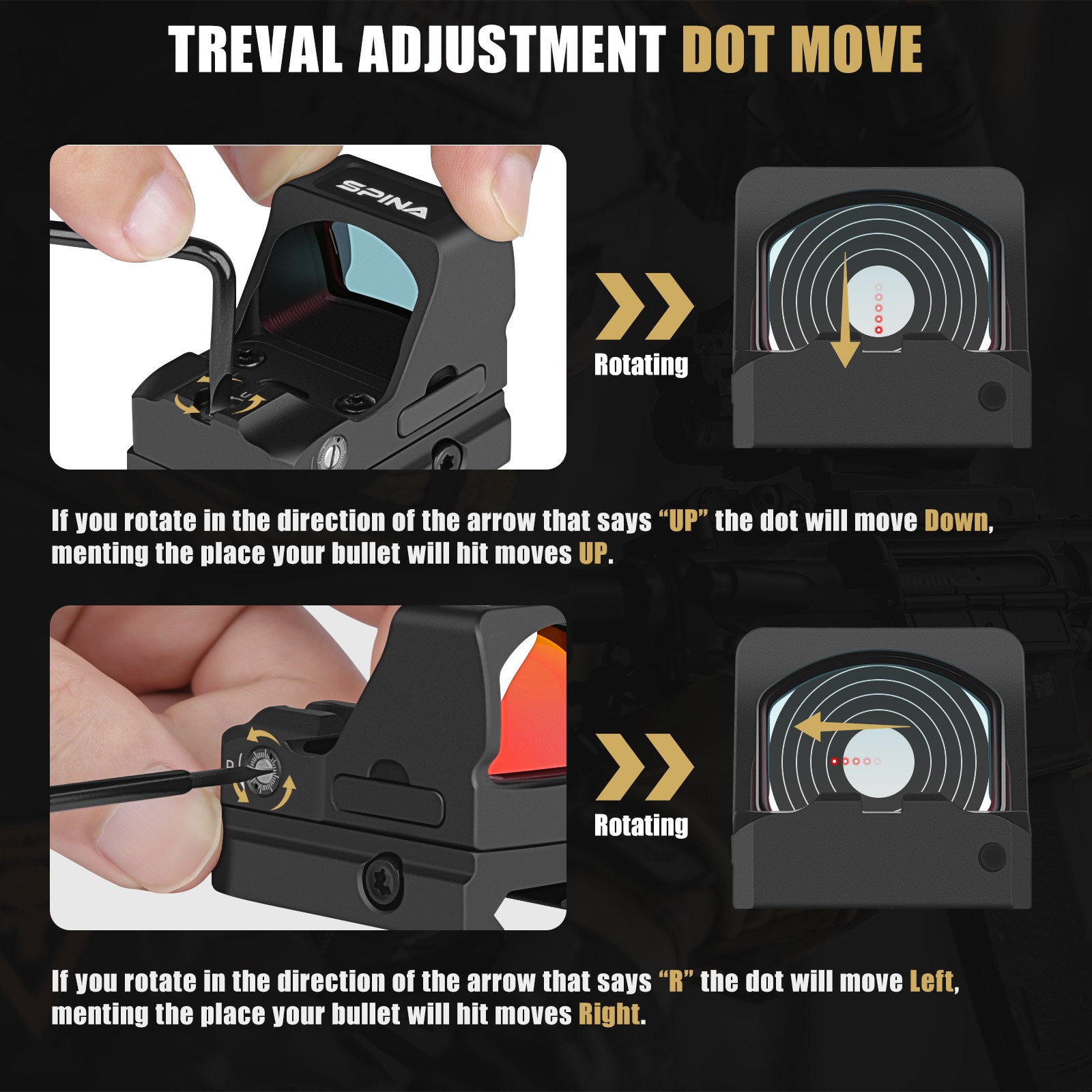 Spina FIRE 24 (RD087) Multi Reticle RMR Reddot