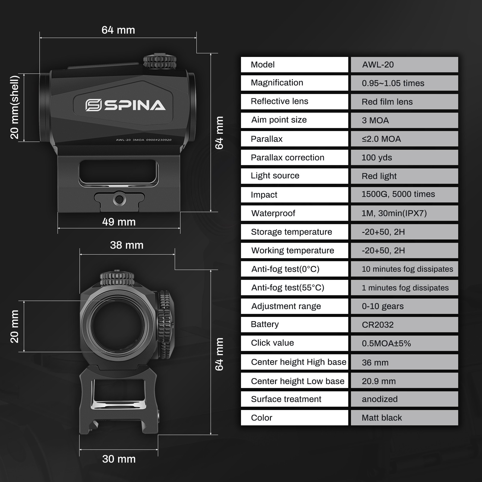 Spina AWL-20 (RD085) Reddot
