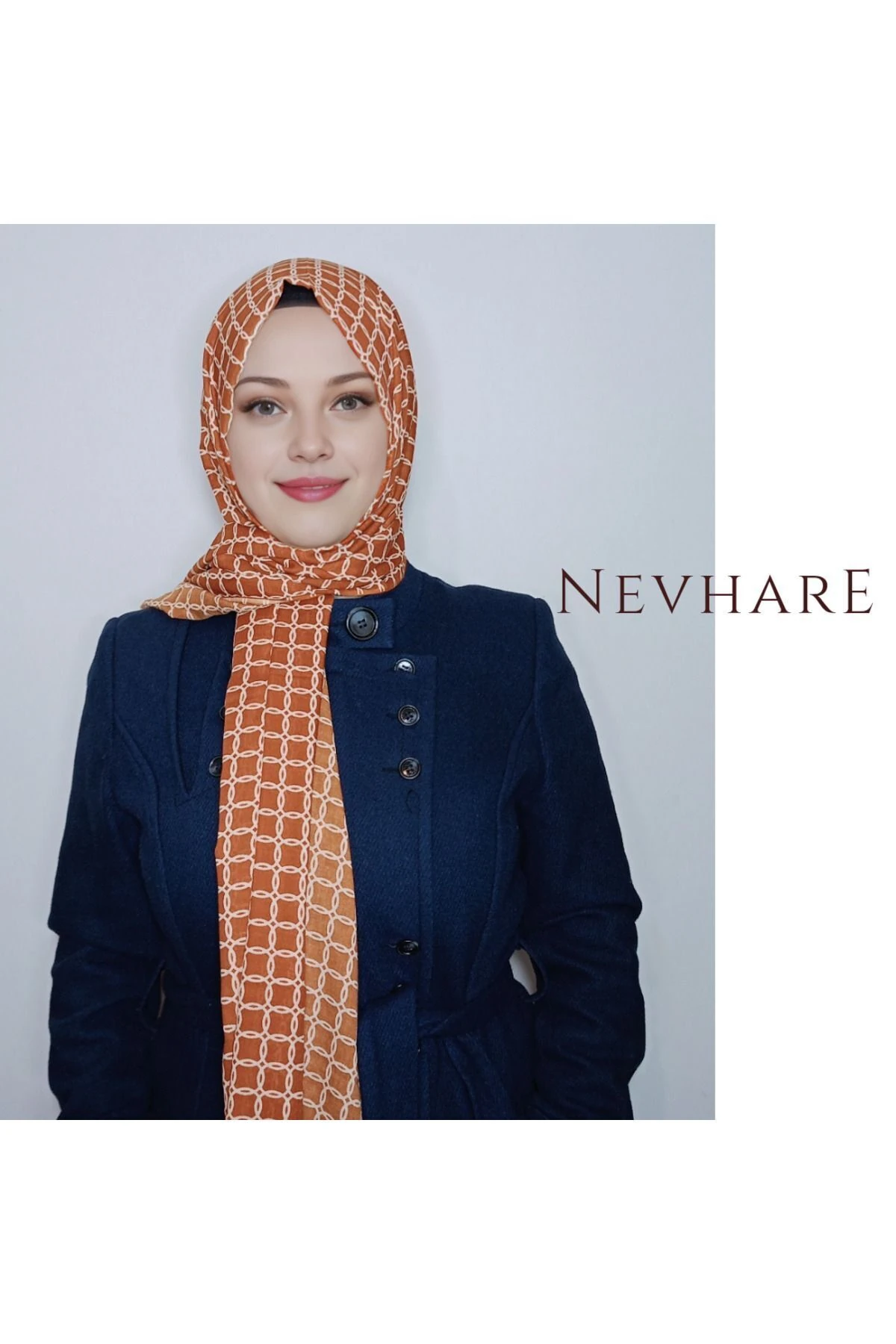 Kare Desenli  Kiremit Şal
