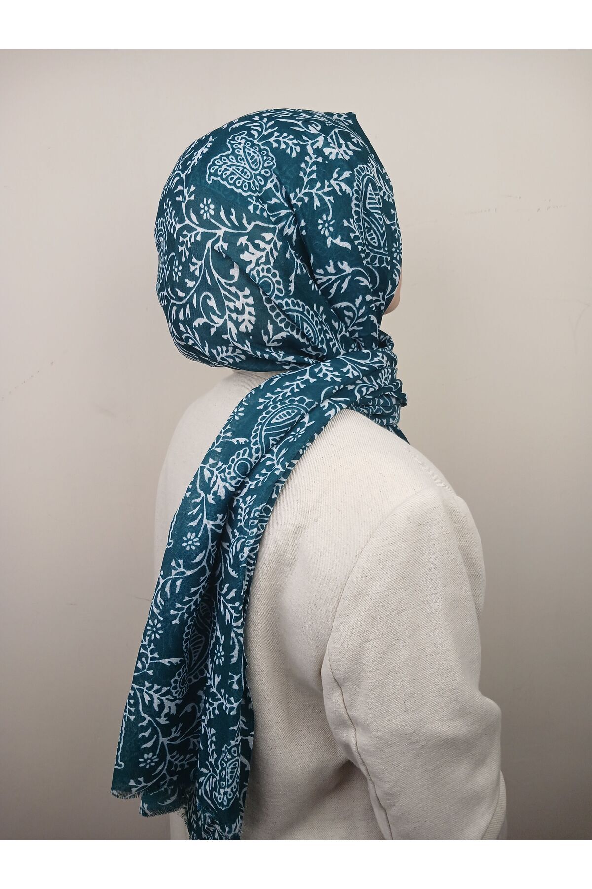 Dal Desenli Yeşil Şal