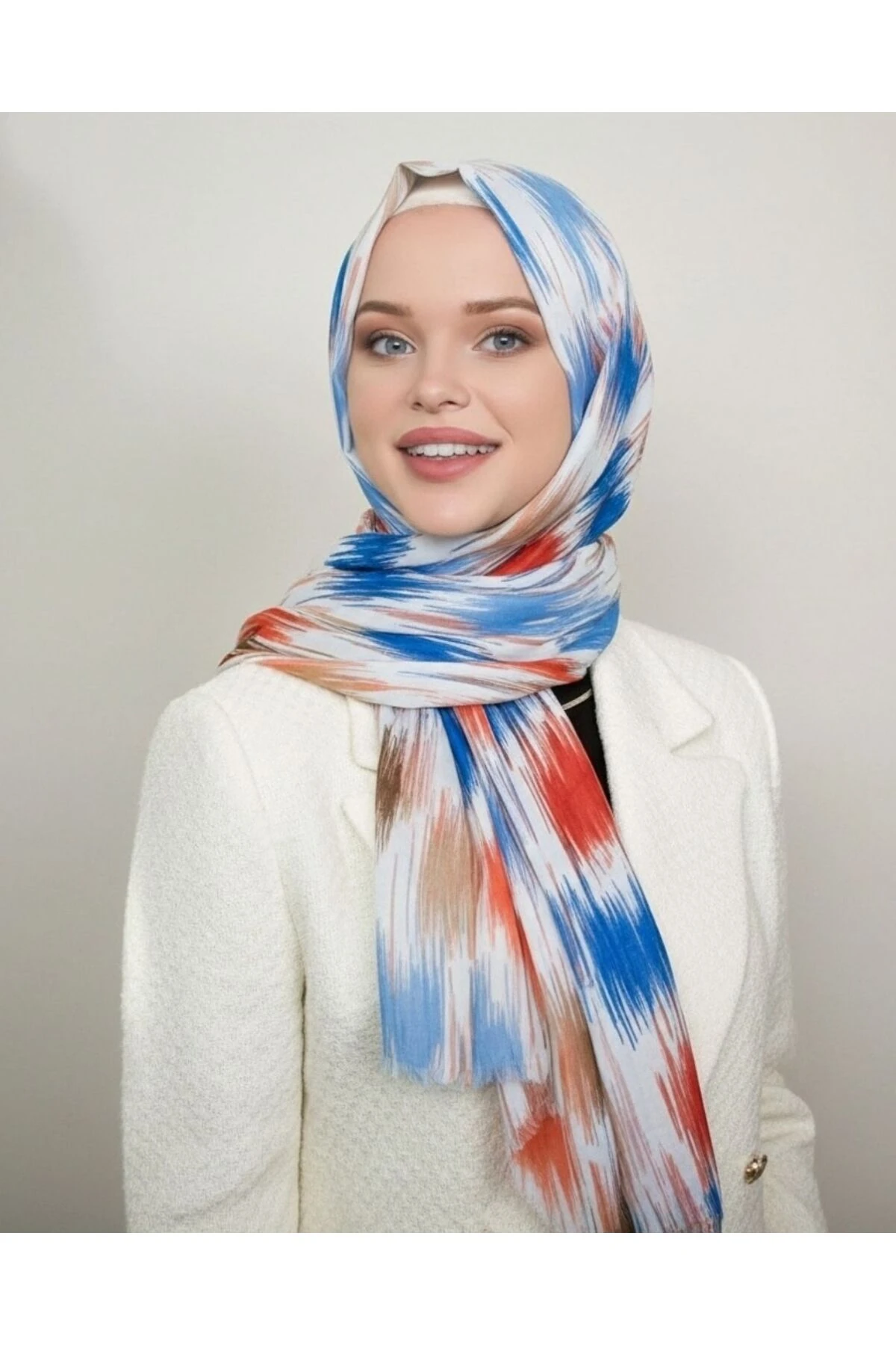 Çizgi  Desenli Şal