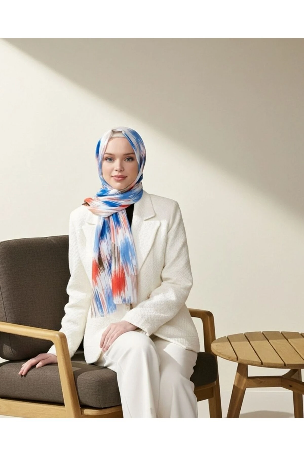 Çizgi  Desenli Şal