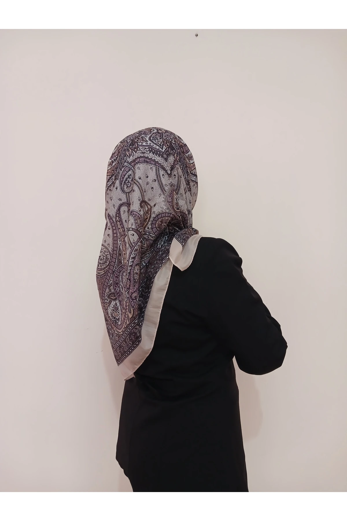 Etnik Desen Kahve Eşarp