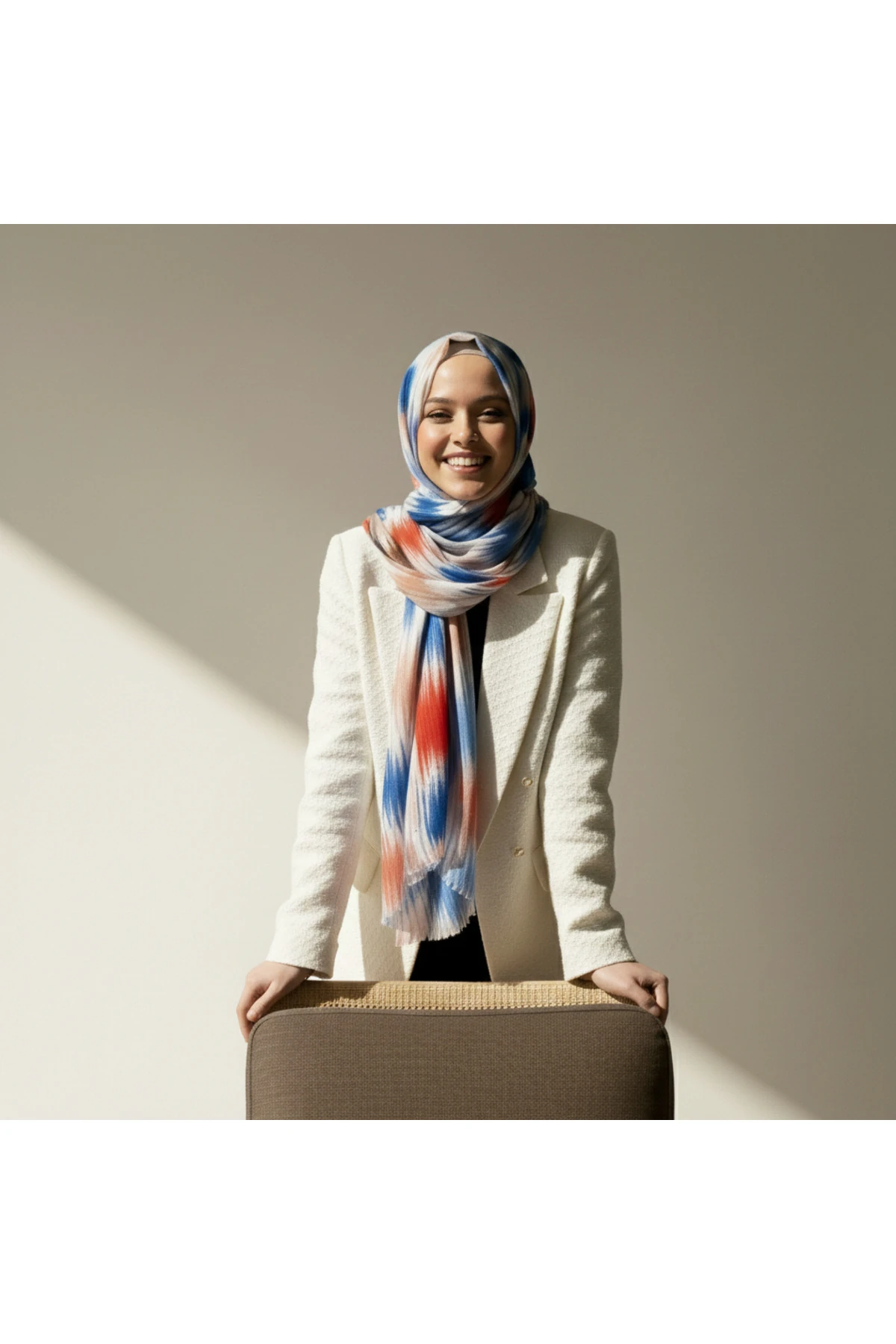 Çizgi  Desenli Şal