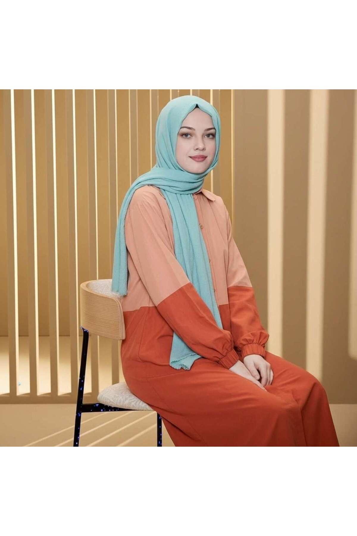 Su Yeşili  Düz Şal