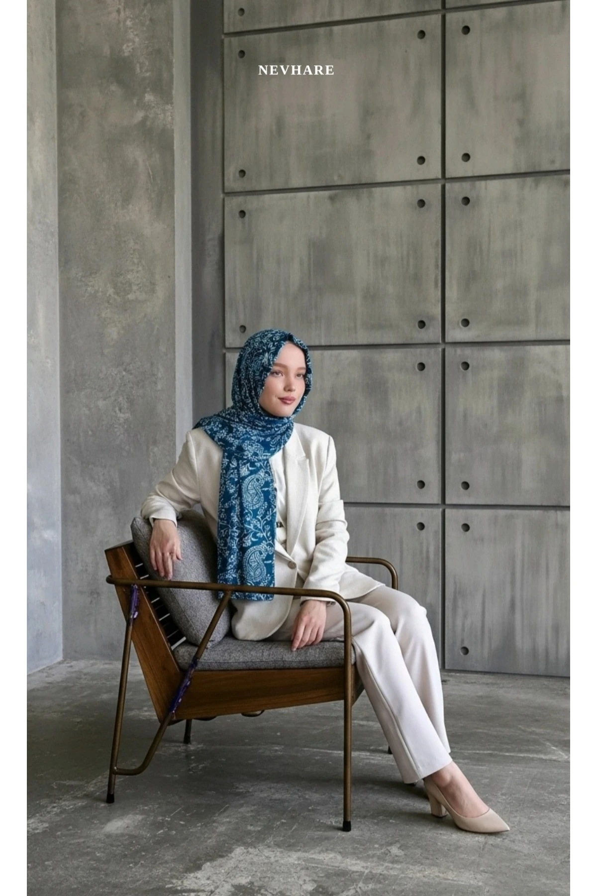 Dal Desenli Yeşil Şal