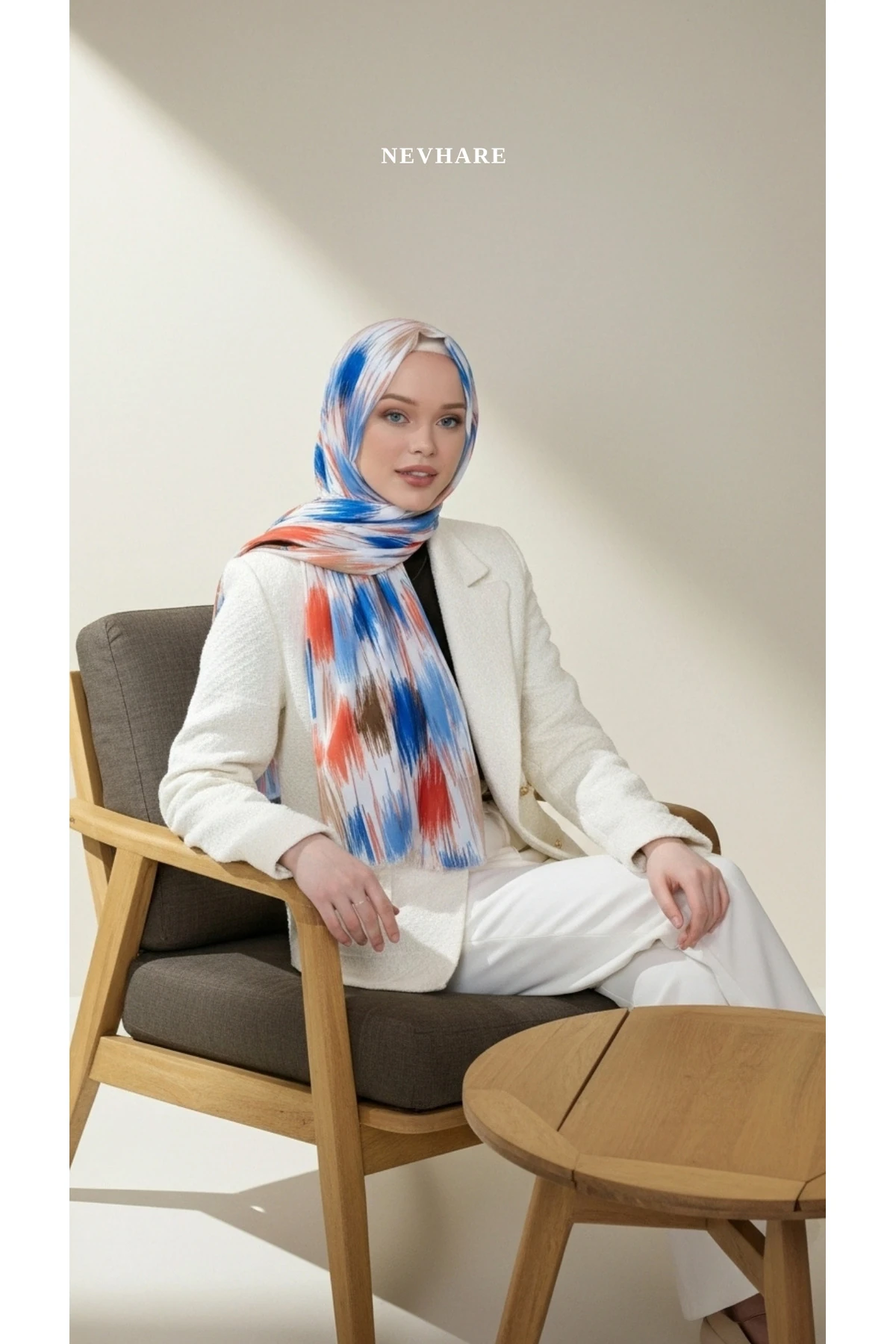 Çizgi  Desenli Şal