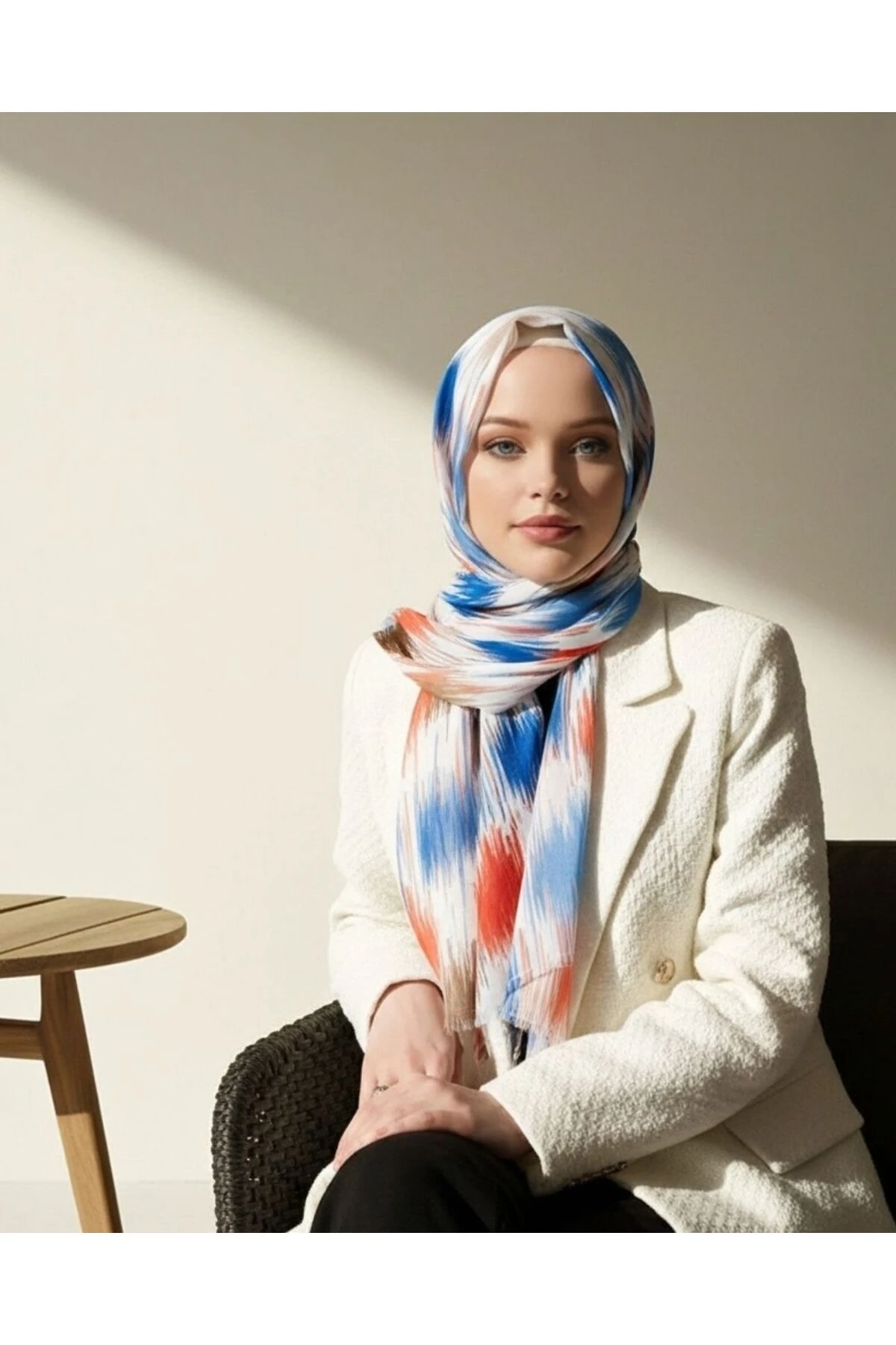 Çizgi  Desenli Şal