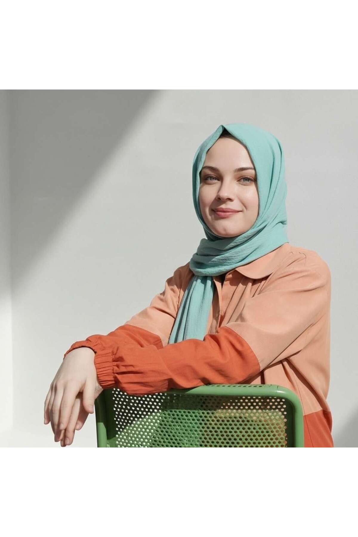 Su Yeşili  Düz Şal